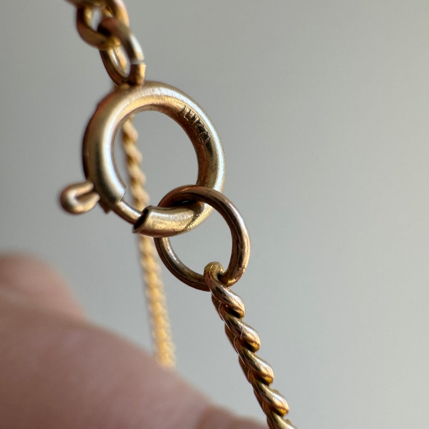 V I N T A G E // perfect curb / 14k yellow gold curb chain / 16.5", 4g