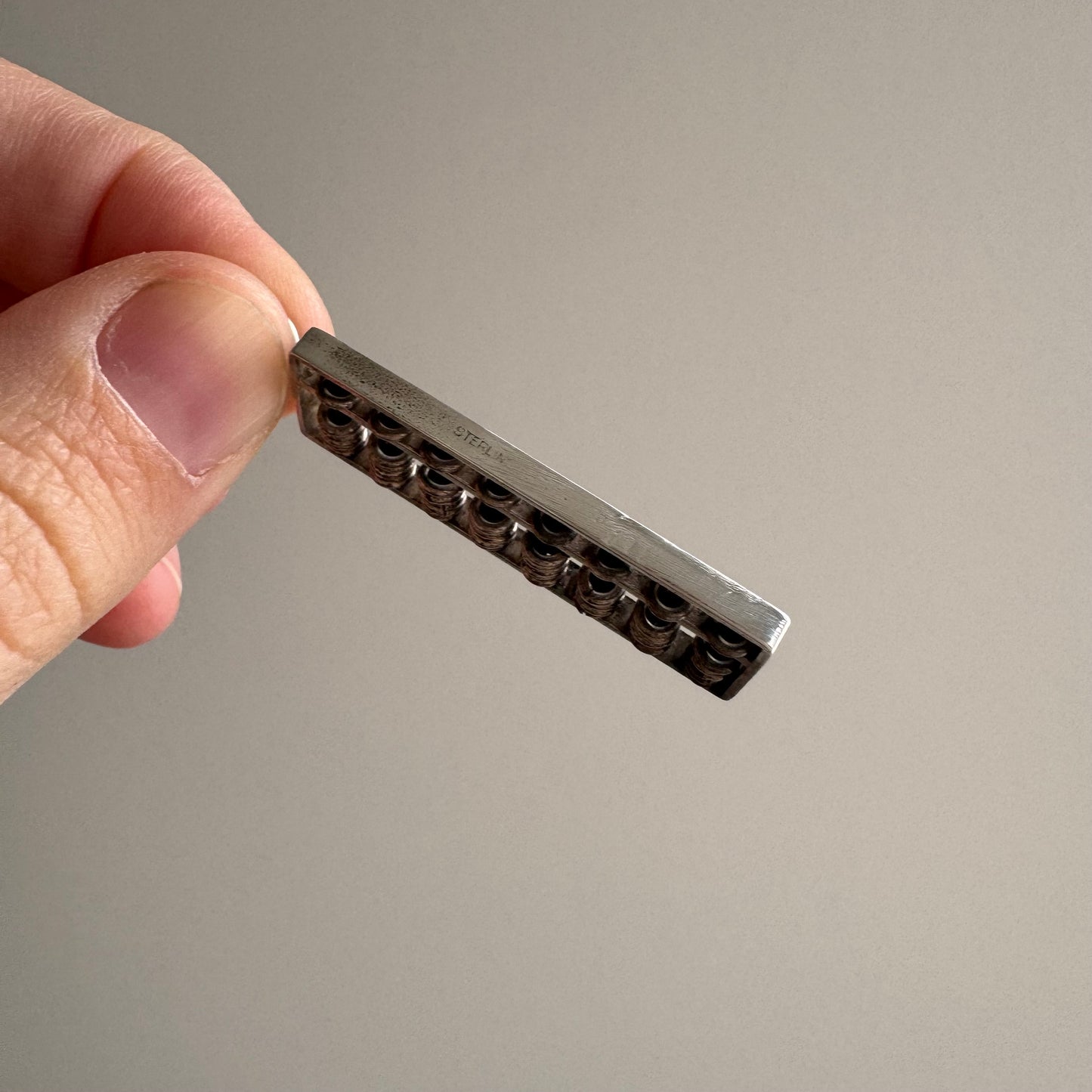 V I N T A G E // narrow accounting / sterling silver abacus / a pendant or large charm