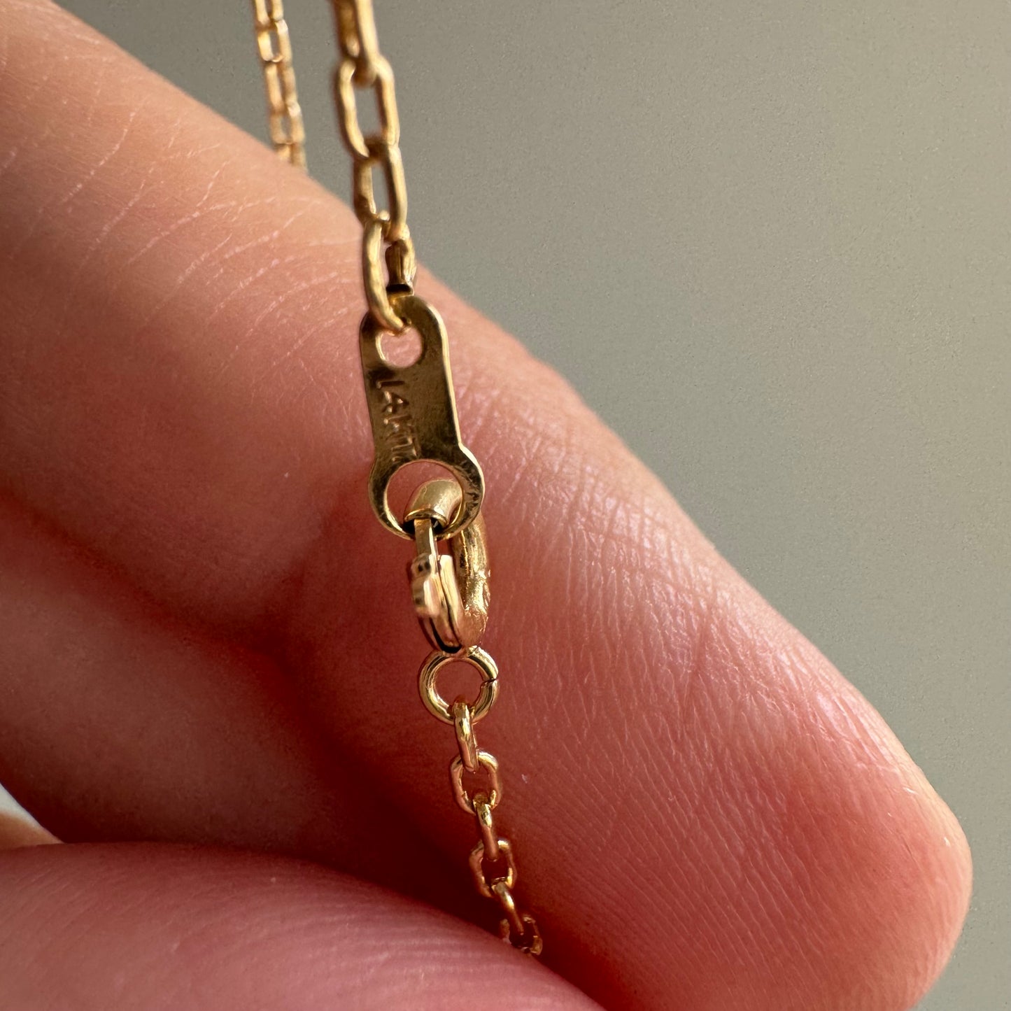 V I N T A G E // dainty biker / 14k yellow gold biker chain / almost 20", 2.3g