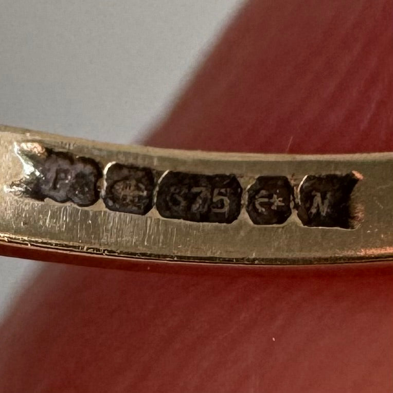 V I N T A G E // slithering stacker / 9k yellow gold and diamond wrap around snake ring / size 7.5