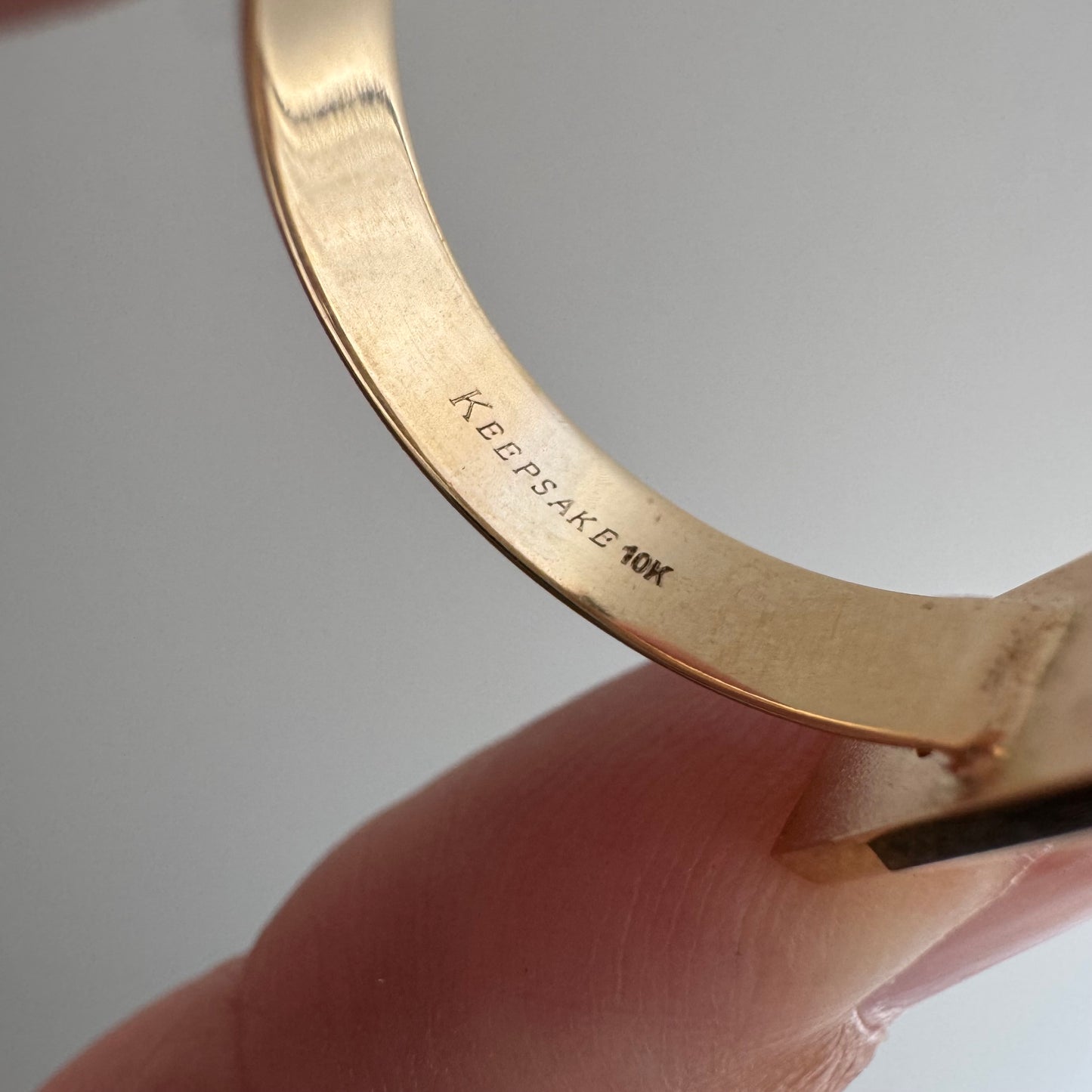 reimagined V I N T A G E // golden ruler / 10k and topaz ruler stackable ring / size 7.75+