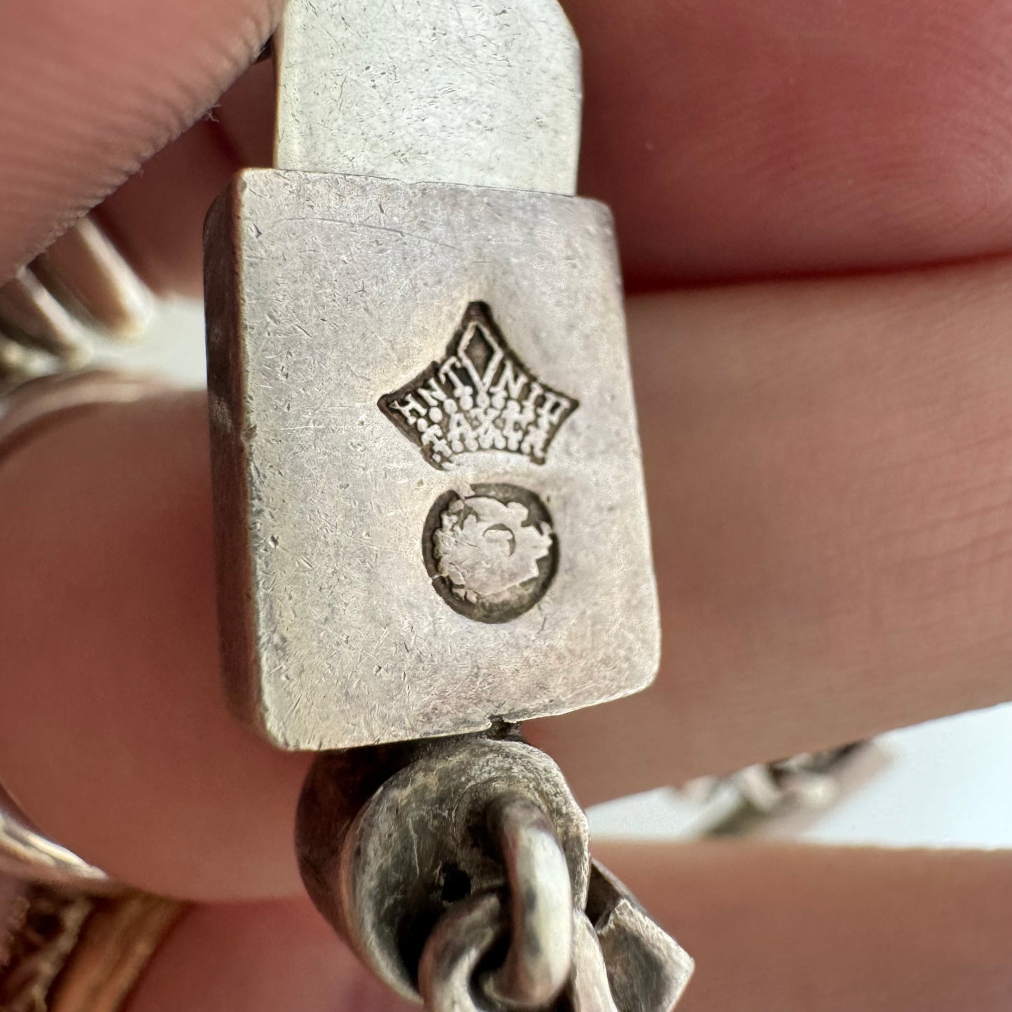 V I N T A G E // mesmerizing modernism / sterling silver modernist link necklace by Antonio Pineda for Taxco / 16.25", 63.7g