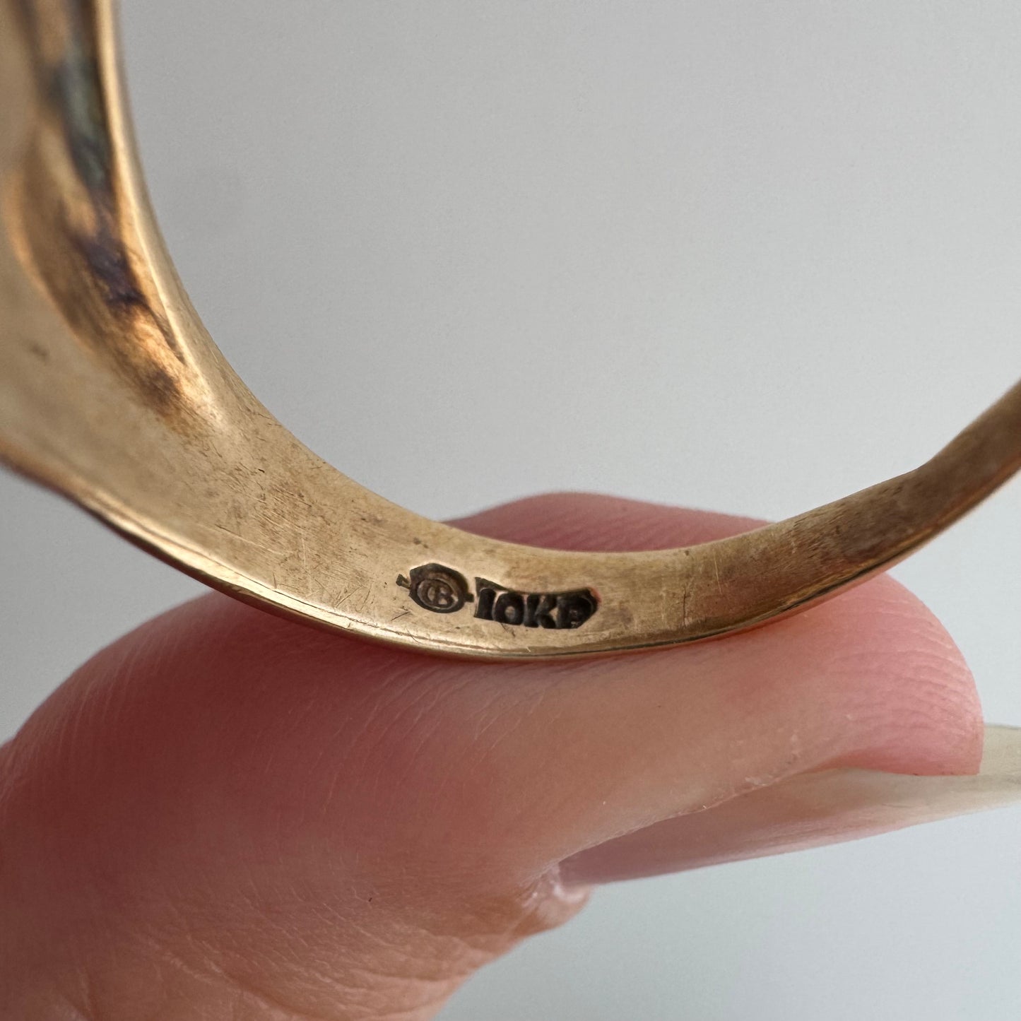 V I N T A G E // ruby roar / 10k and luby lion face ring / size 10.75 to 11