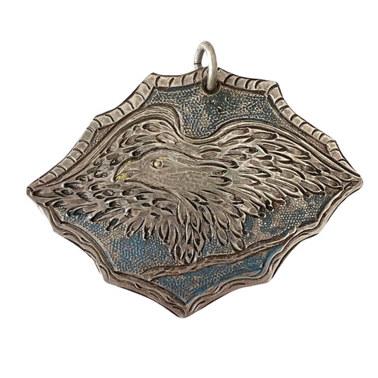 V I N T A G E // balanced bird / sterling silver eagle on a branch / a pendant