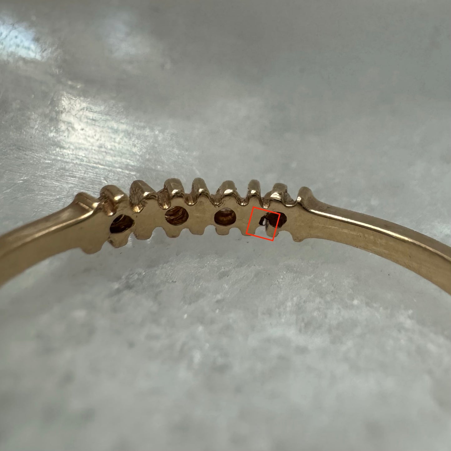 V I N T A G E // all lined up / 10k and melee diamond stacking band / size almost 7.5