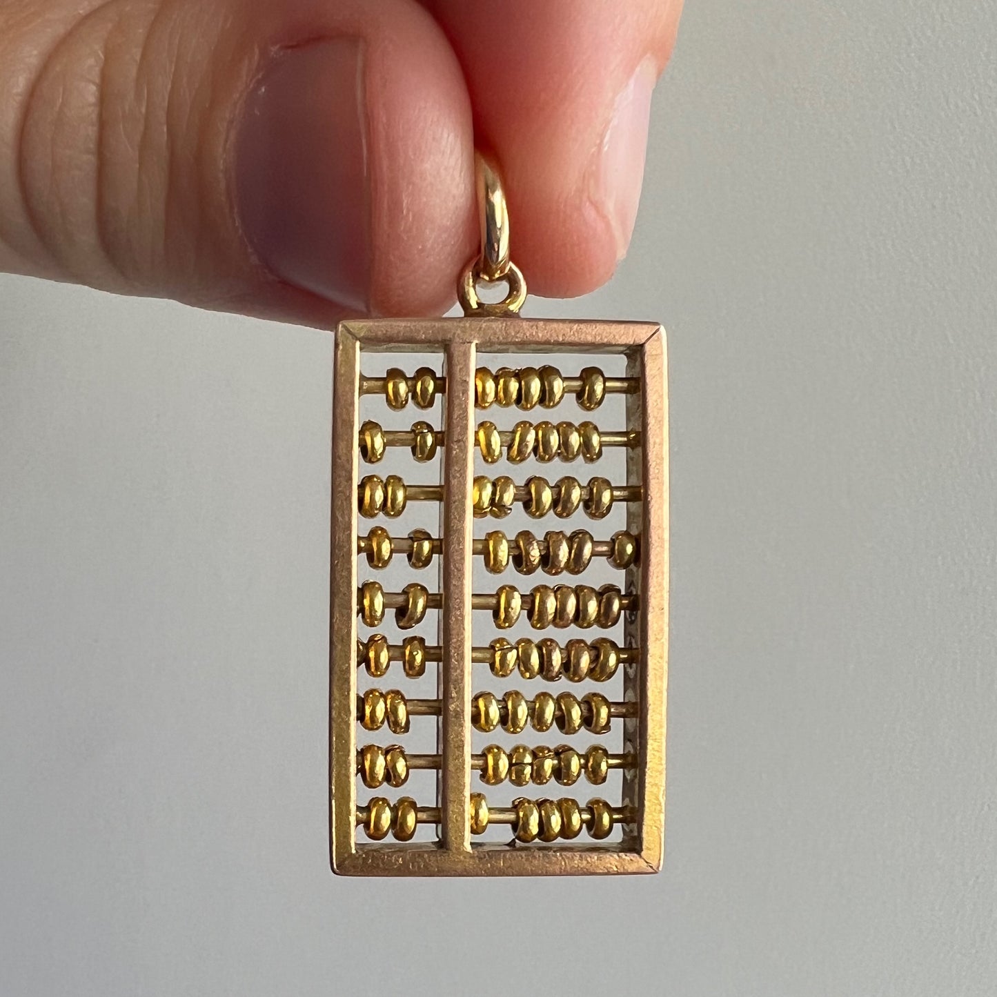 A N T I Q U E // count it up / 14k rose and yellow gold abacus / a pendant