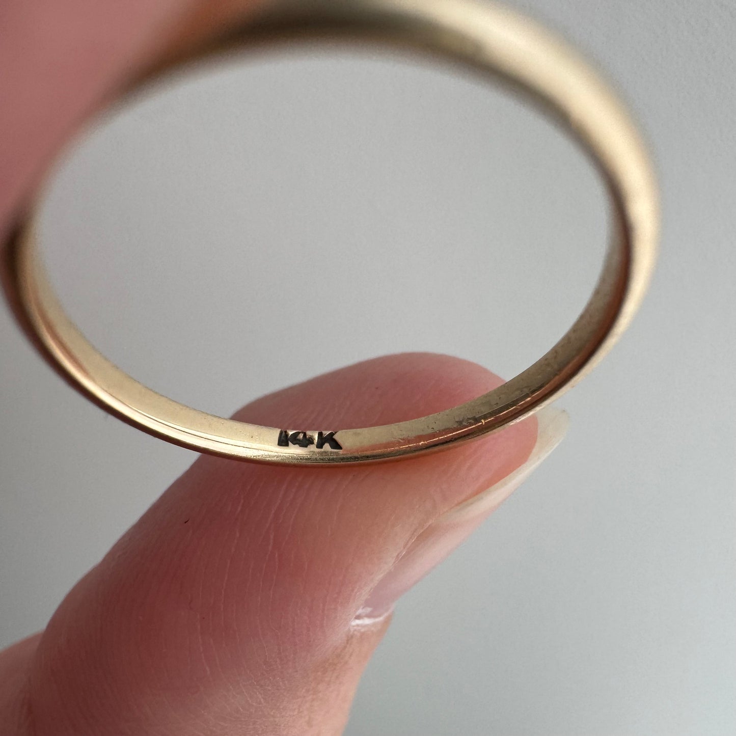 V I N T A G E // stack topper / 14k yellow gold half-ish skinny band / size 6.5