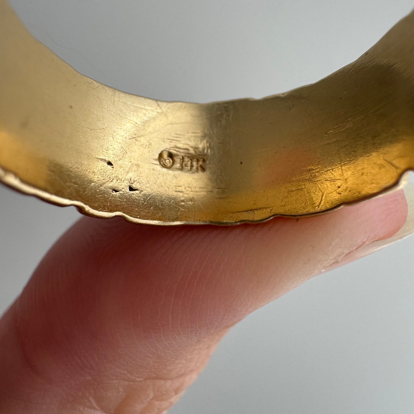 reimagined V I N T A G E // star story / 14k wide nugget band with 23 new star-set diamonds / size 9ish