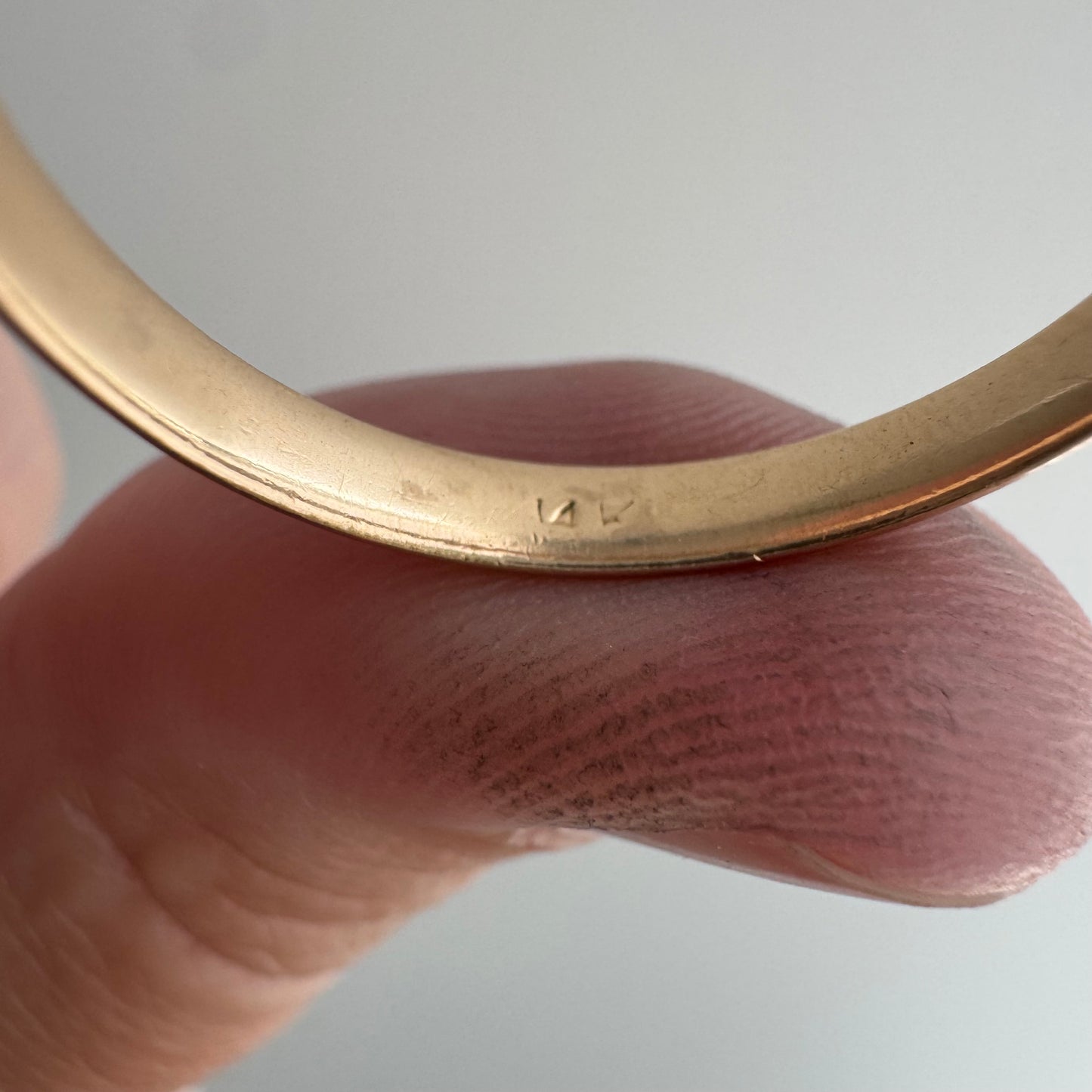 reimagined V I N T A G E // star story / 14k D-shaped 2.85mm band with seven new star-set diamonds / size 9.75