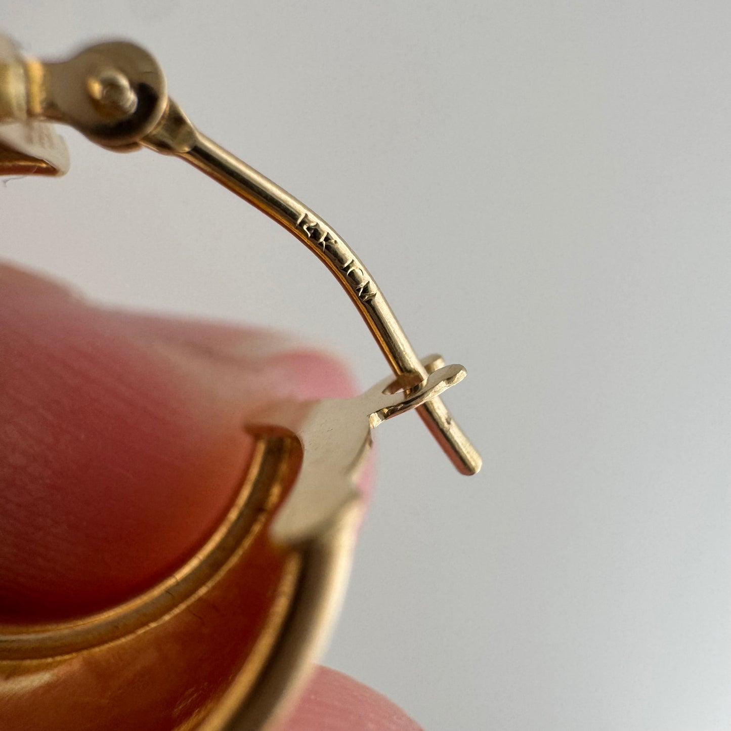 E S T A T E // wide domed huggies / 14k round 9.9mm wide small hoops / earrings