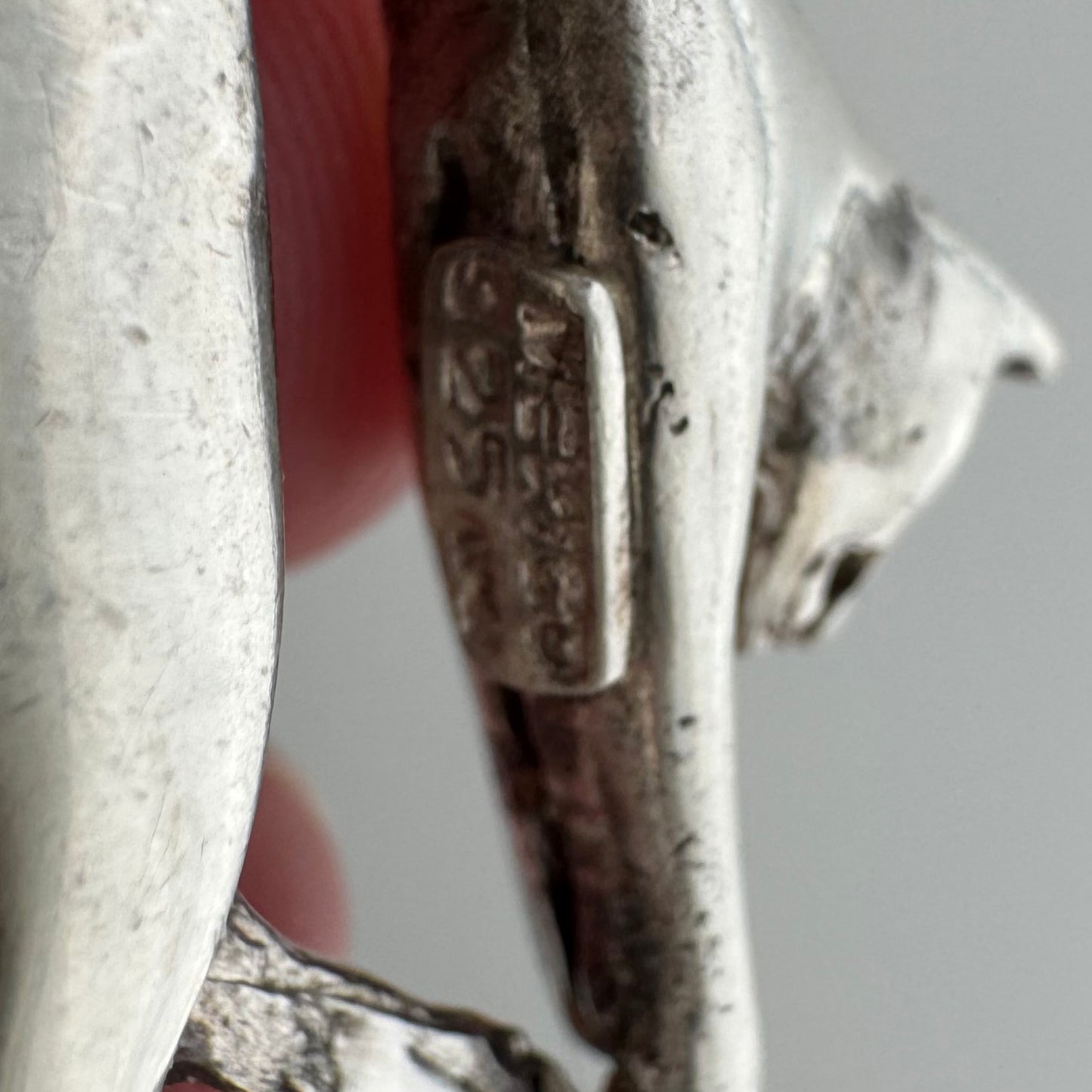 V I N T A G E // relaxed cat / sterling silver draped cat / a statement pendant