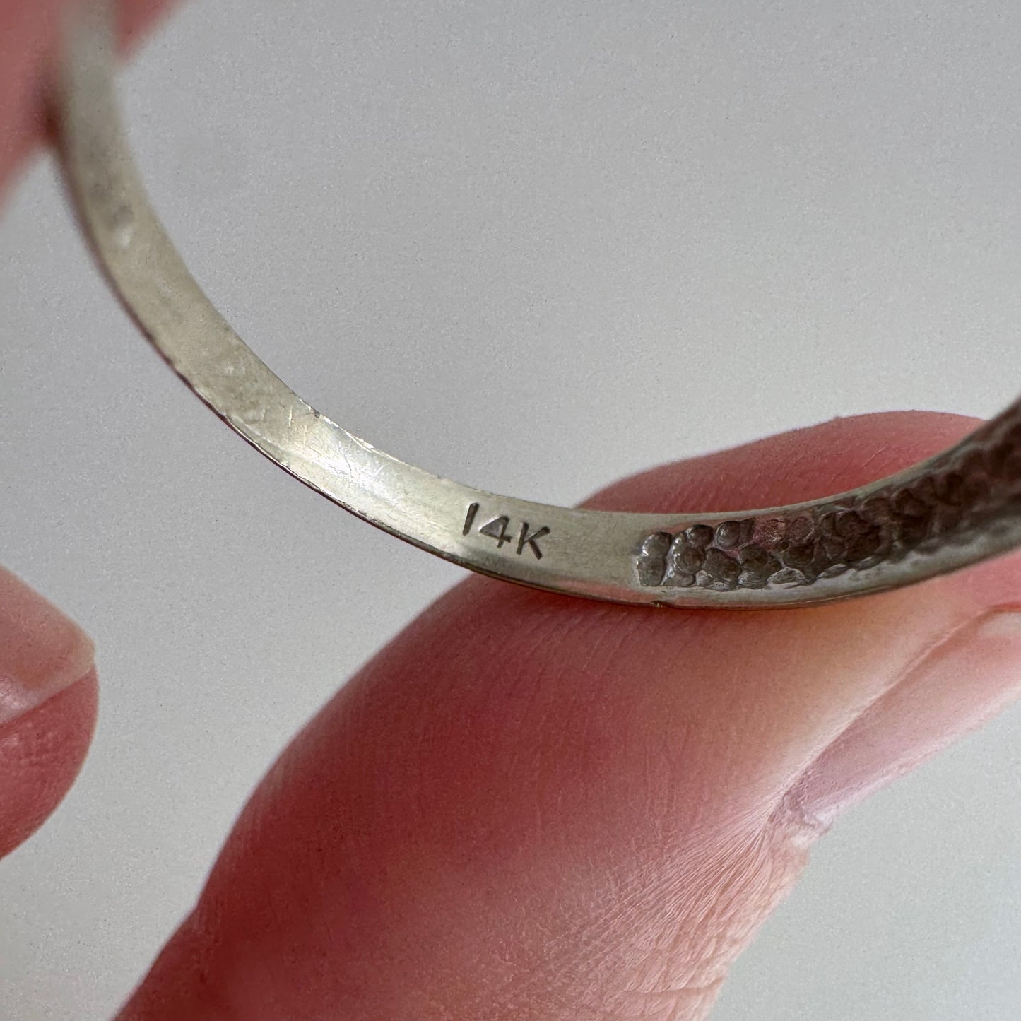 V I N T A G E // diamond eye / 14k white gold and diamond shadowbox ring / size 7.25