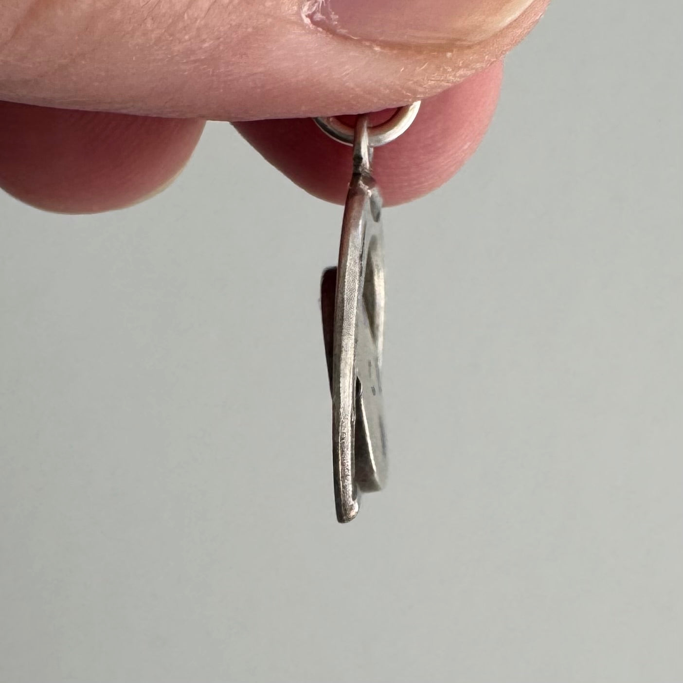 V I N T A G E // lucky love / sterling silver and enamel I LOVE YOU horseshoe spinner / a pendant or charm