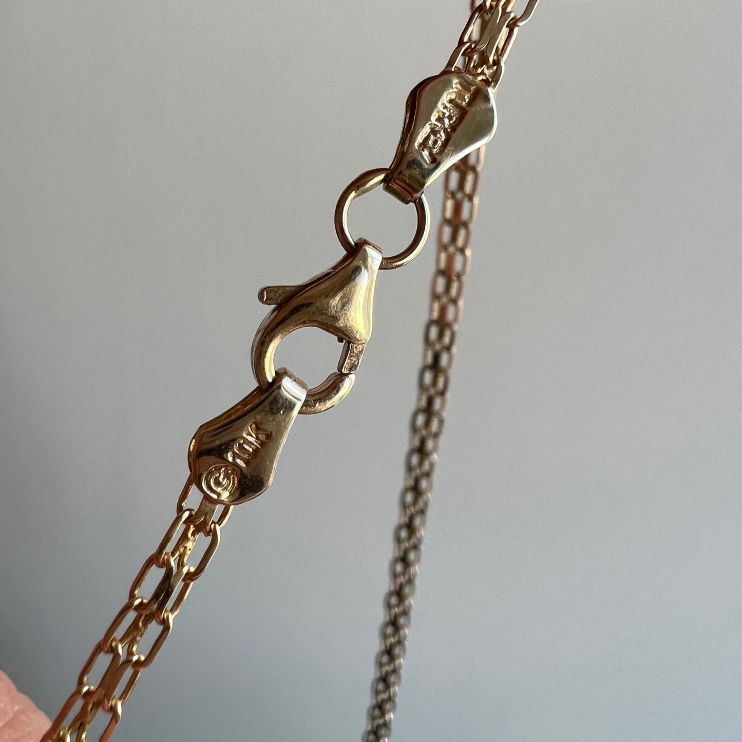 V I N T A G E // Cleopatra's fringe / 10k yellow gold bib necklace with bismark chain / 17"