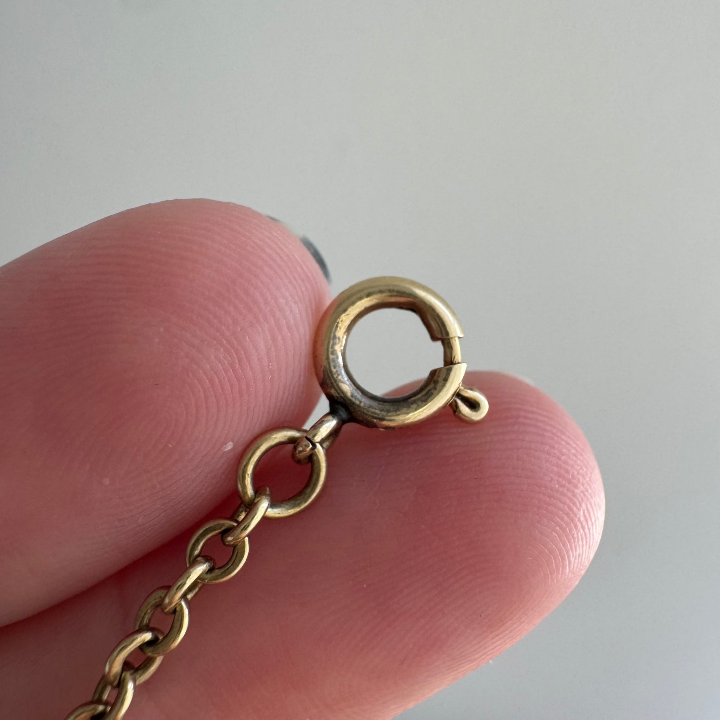 A N T I Q U E // time keeper / 10k yellow gold bar and cable watch chain / 12.75", 6.95g