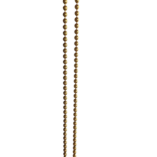 V I N T A G E // classic ball bead / 14k UnoAErre ball bead chain necklace / ~18"