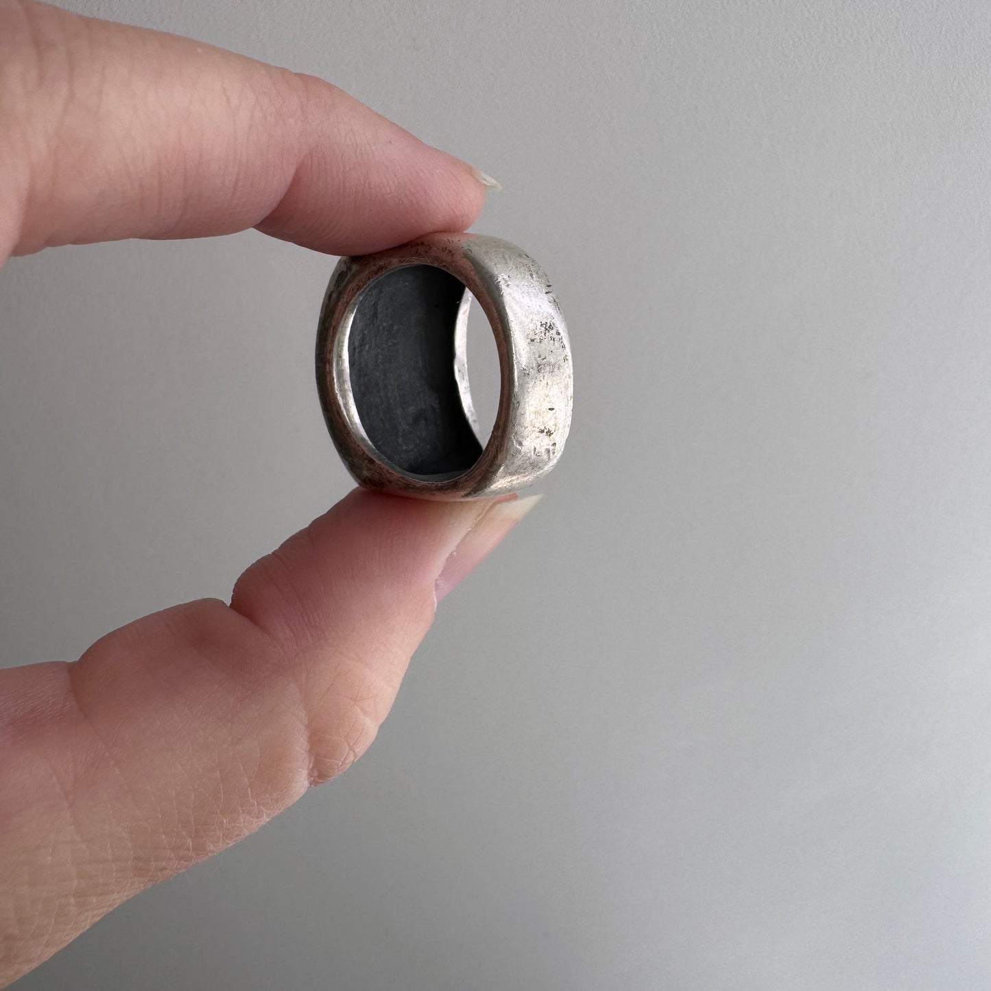 E S T A T E // 777 / sterling silver lucky 777 signet ring / size 6.5-ish