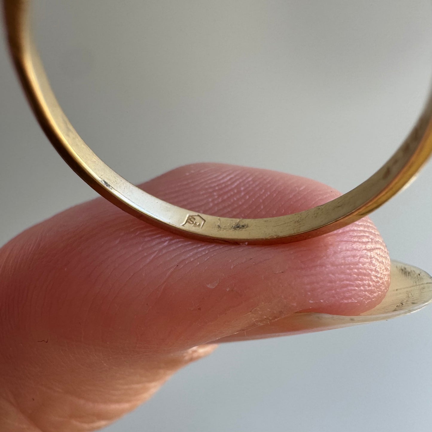 reimagined V I N T A G E // Lucky achievements / 10k and diamond Lucky supermaket pin conversion ring / size 5.75