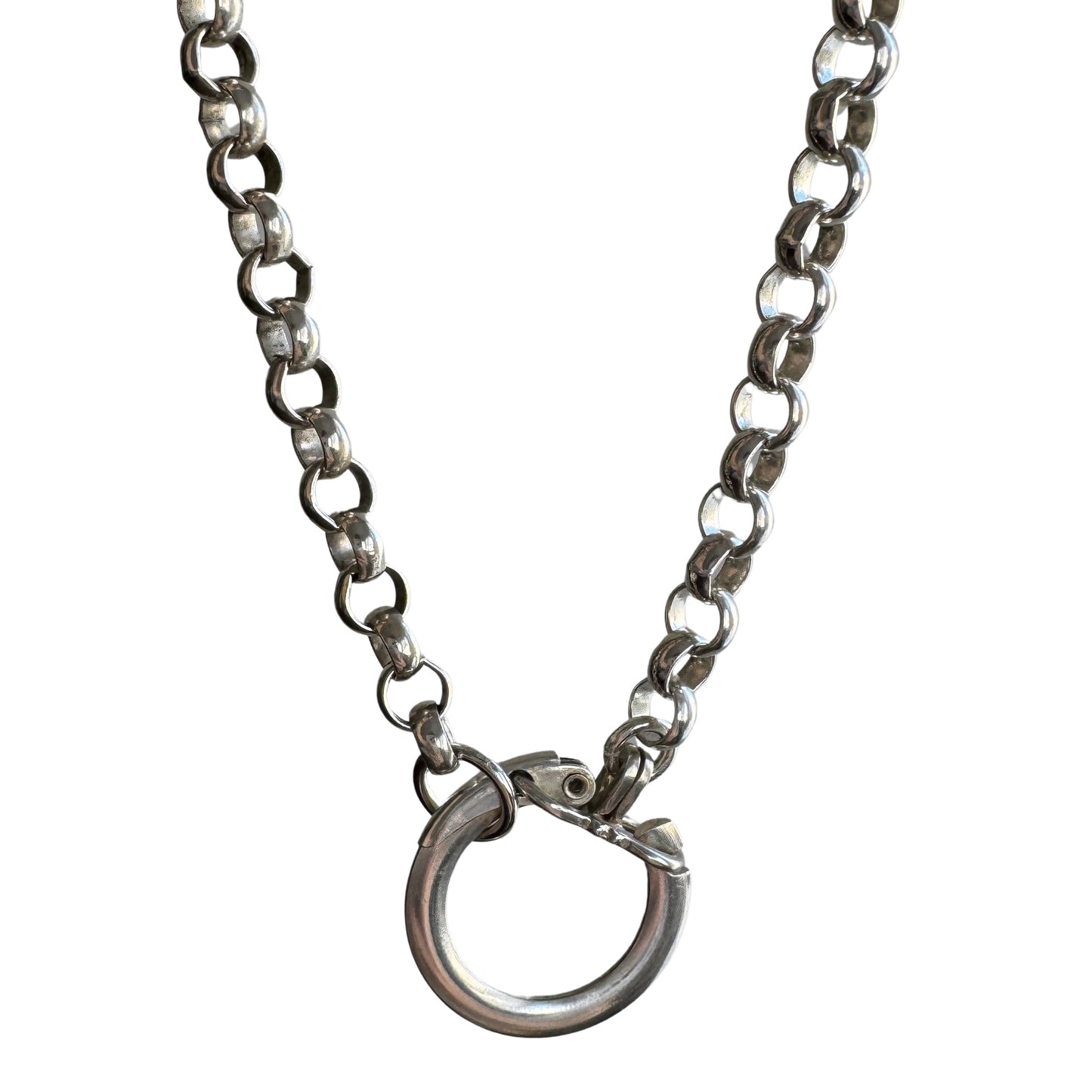 reimagined V I N T A G E // connected possibilities / sterling silver rolo chain with connector clasp / 21.75", 35g