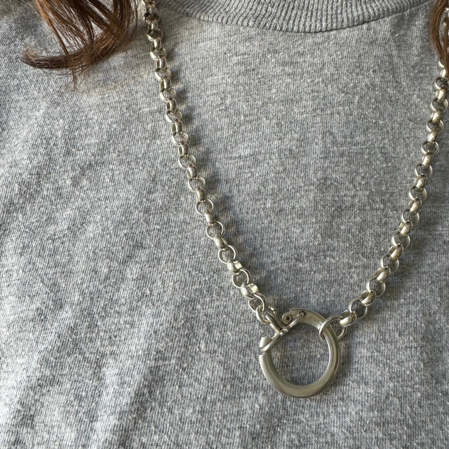 reimagined V I N T A G E // connected possibilities / sterling silver rolo chain with connector clasp / 21.75", 35g