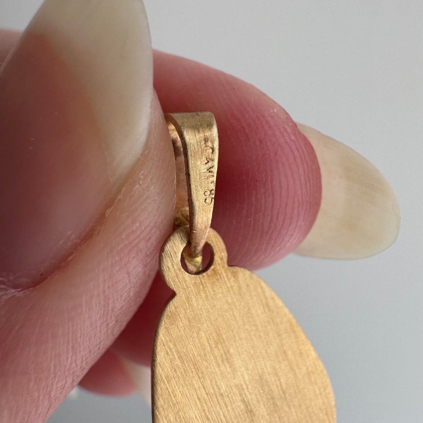 reimagined V I N T A G E // letting go / 14k gold almost-tear with newly engraved dandelion / a pendant