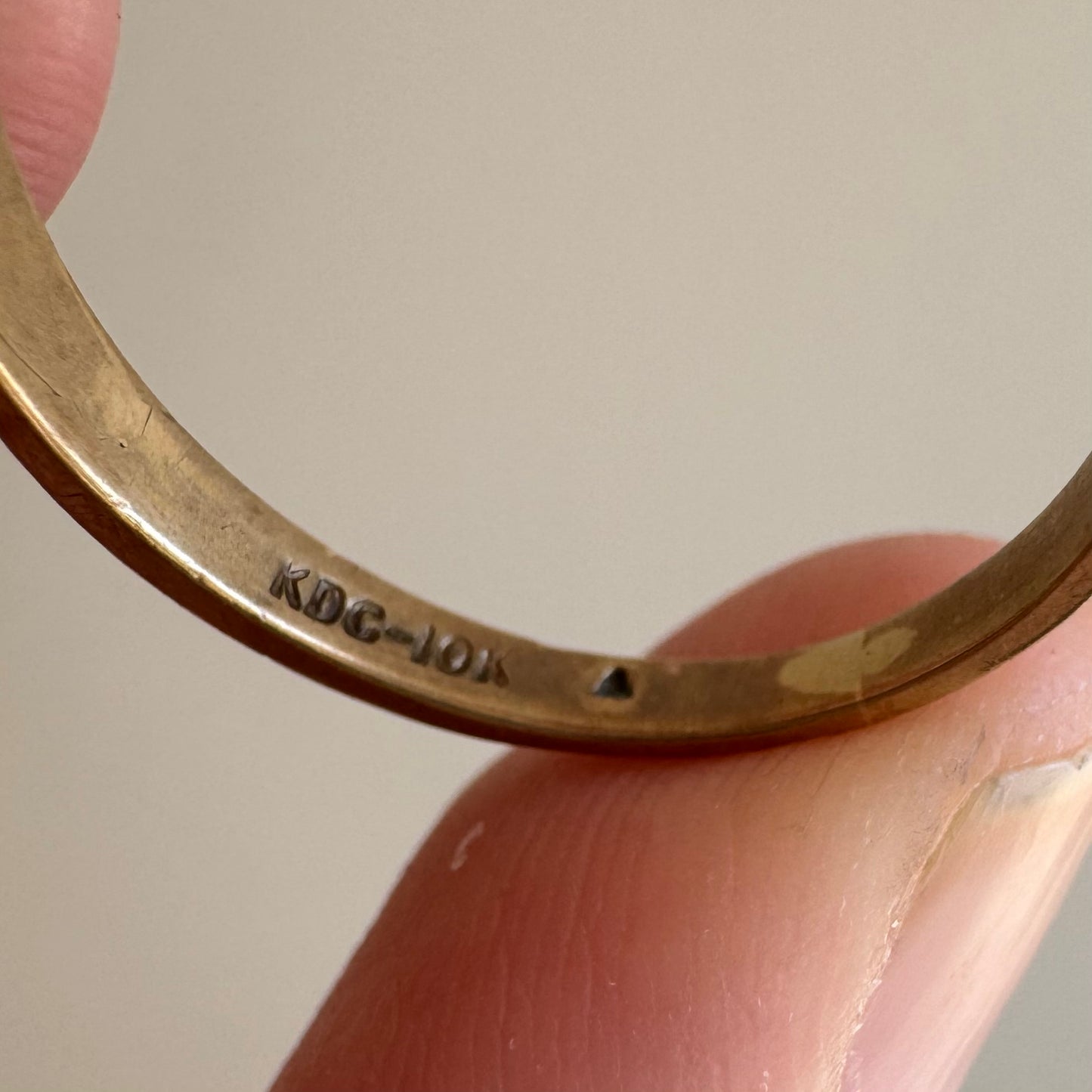 V I N T A G E // sacred eyes / 10k yellow gold and diamond half eternity band / size 8.25