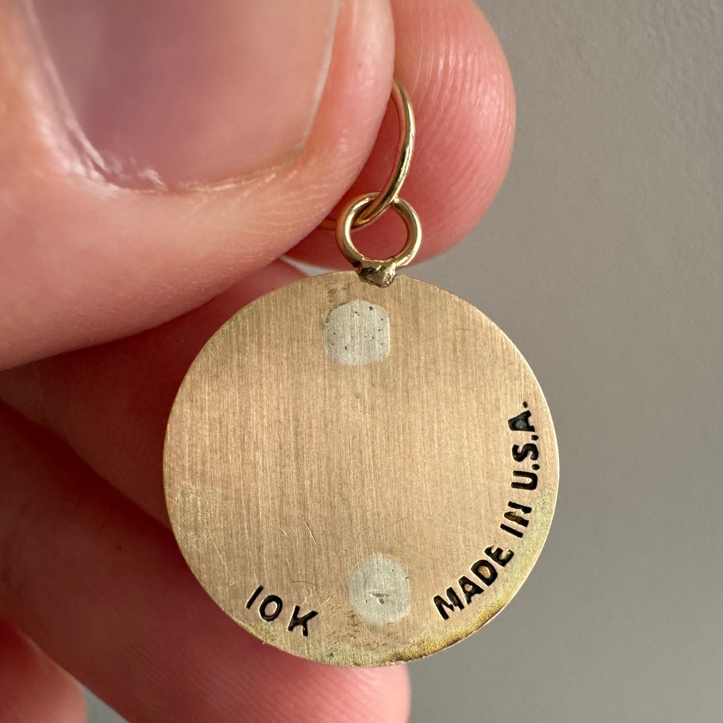 reimagined V I N T A G E // global balance / 10k and enamel figural service pin conversion / a pendant