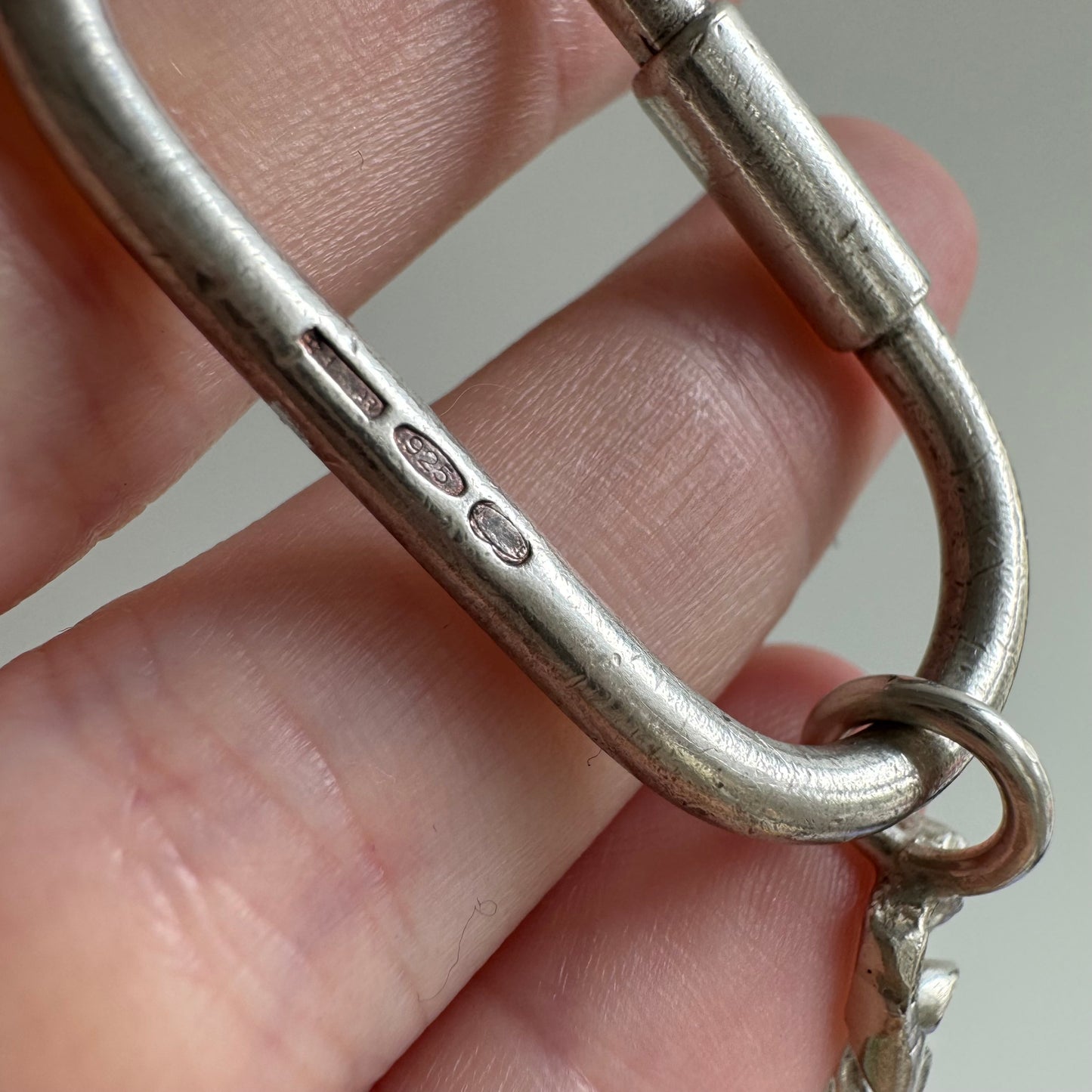 reimagined V I N T A G E // connected possibilities / sterling silver heavy figaro chain with connector clasp / 19.5", 60.7g