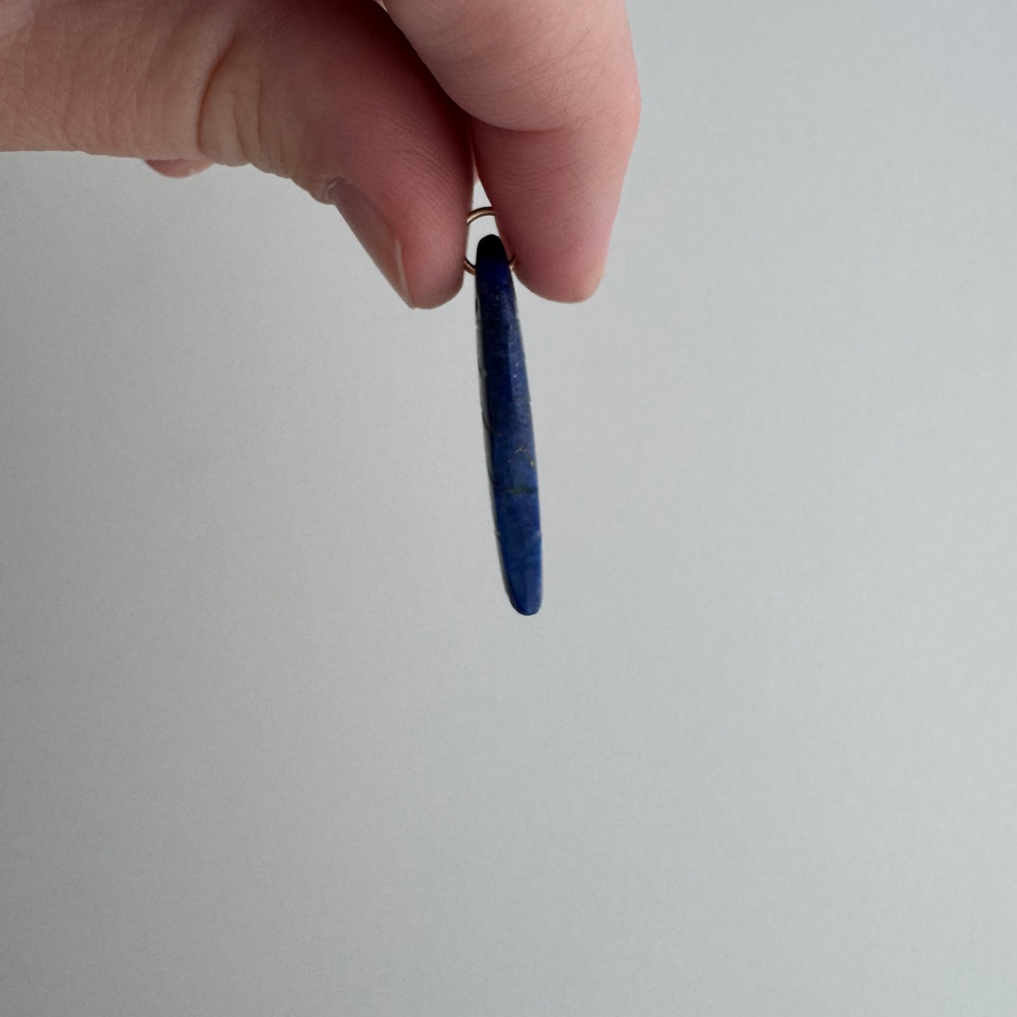 V I N T A G E // sweetest fish / carved lapis lazuli fish with 10k bail / a pendant