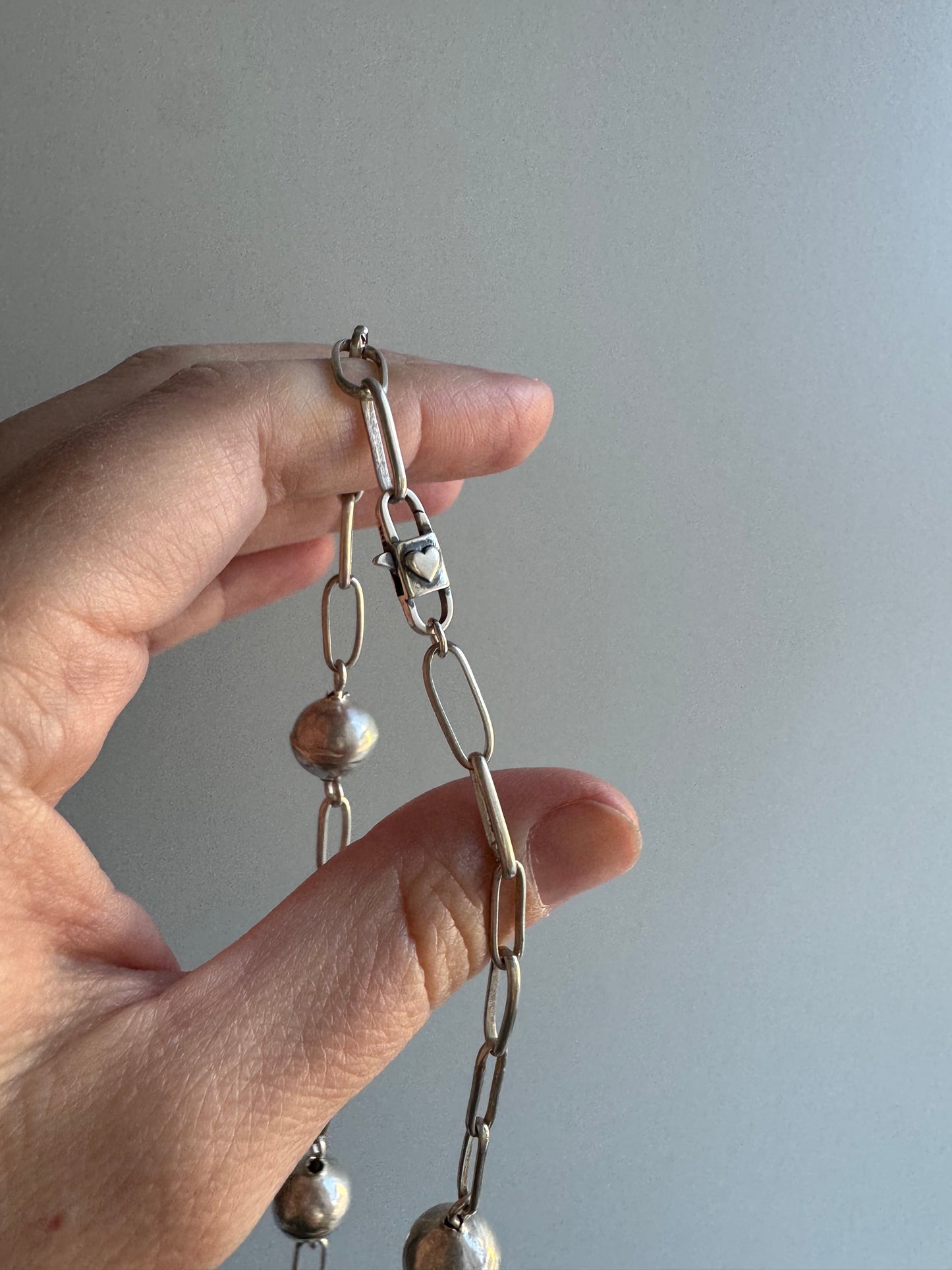 LIKE A LIVE // short term discounted price / reworked sterling silver bench bead station rosary style necklace