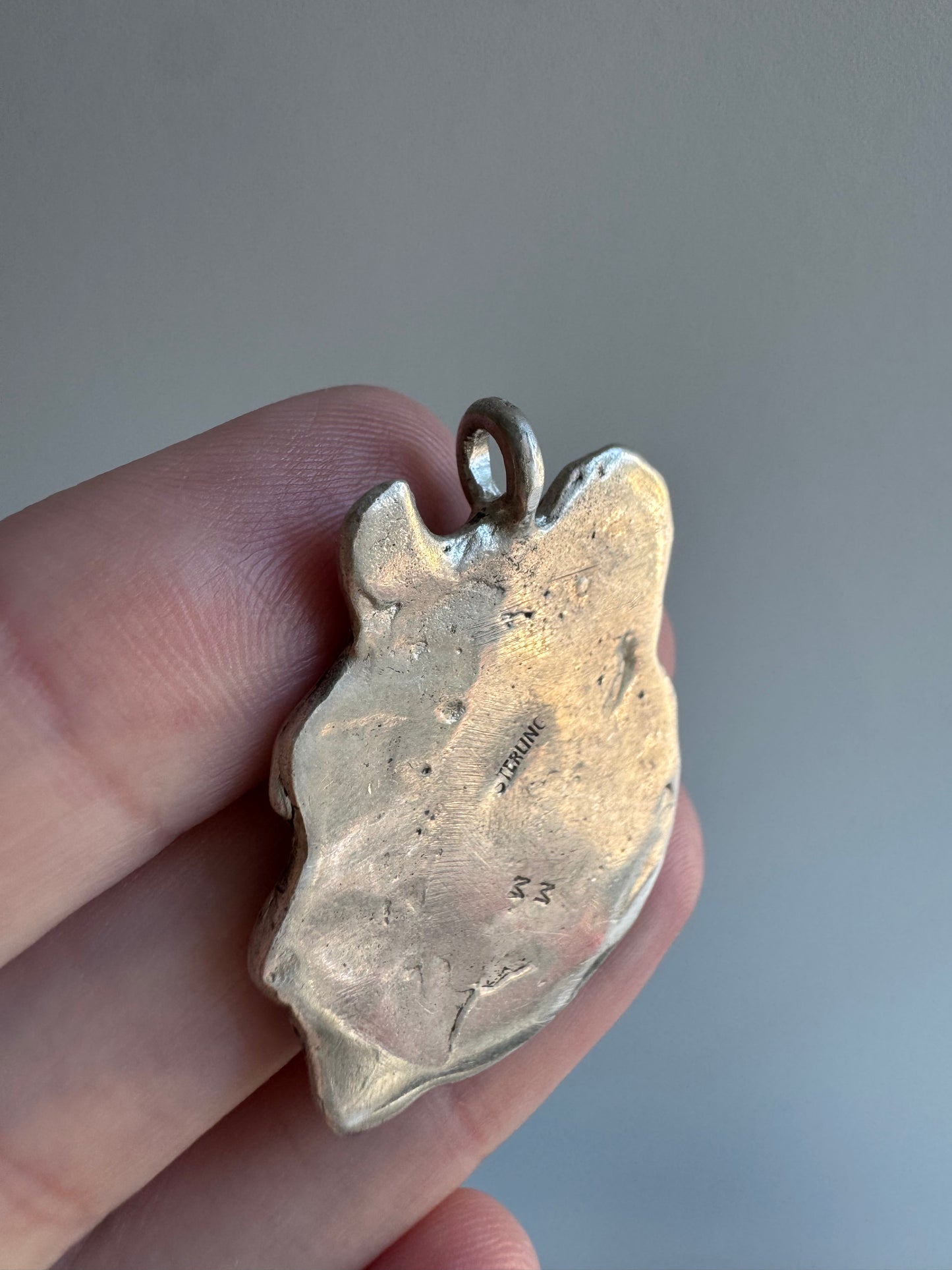 LIKE A LIVE // short term discounted price / sterling silver big cat artisan pendant