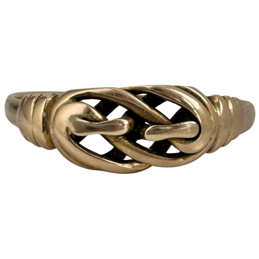 A N T I Q U E // love knot / 14k yellow gold love knot ring / size 6.5