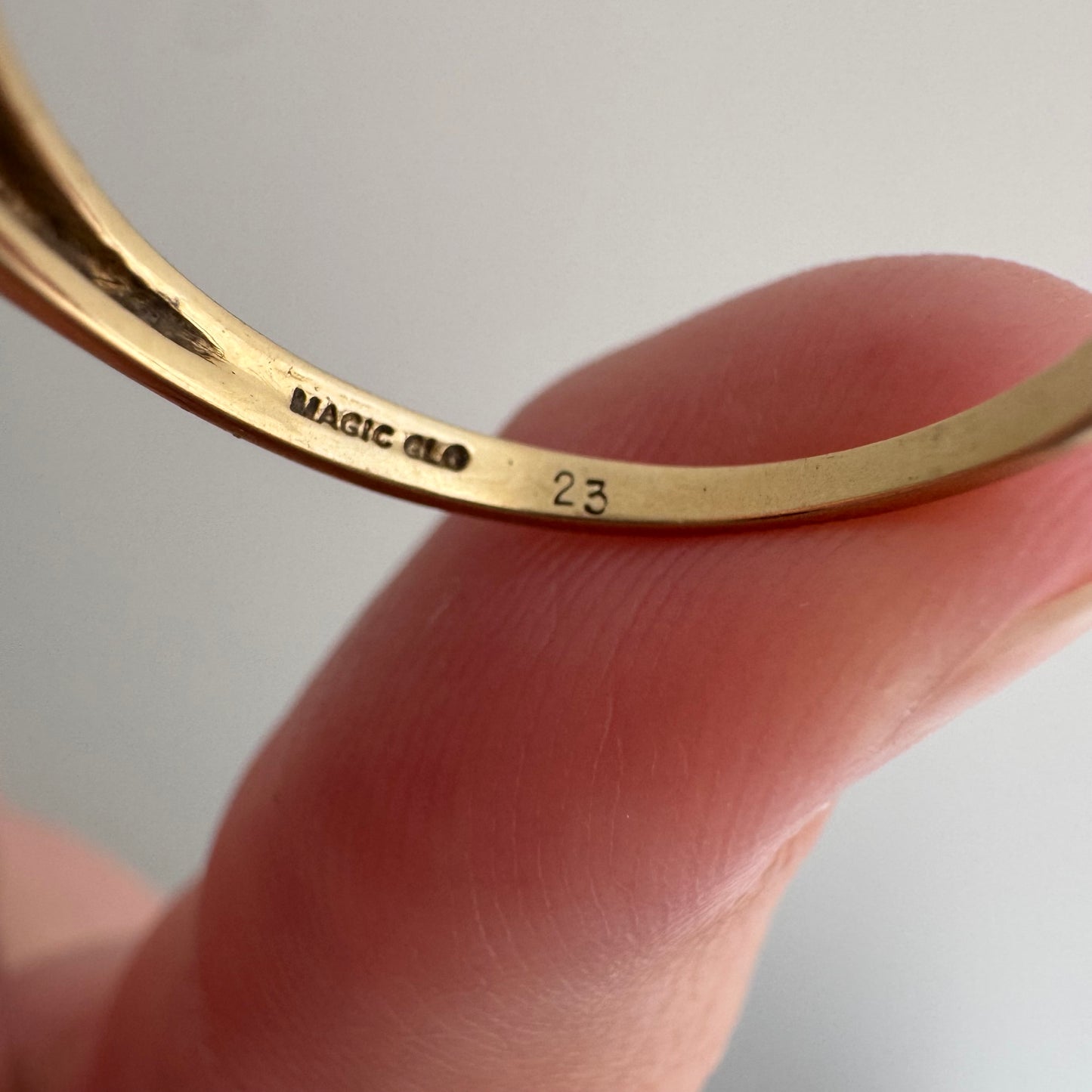 V I N T A G E // marquis arch / 14k and marquis diamond seven stone stackable ring / size 6.25+