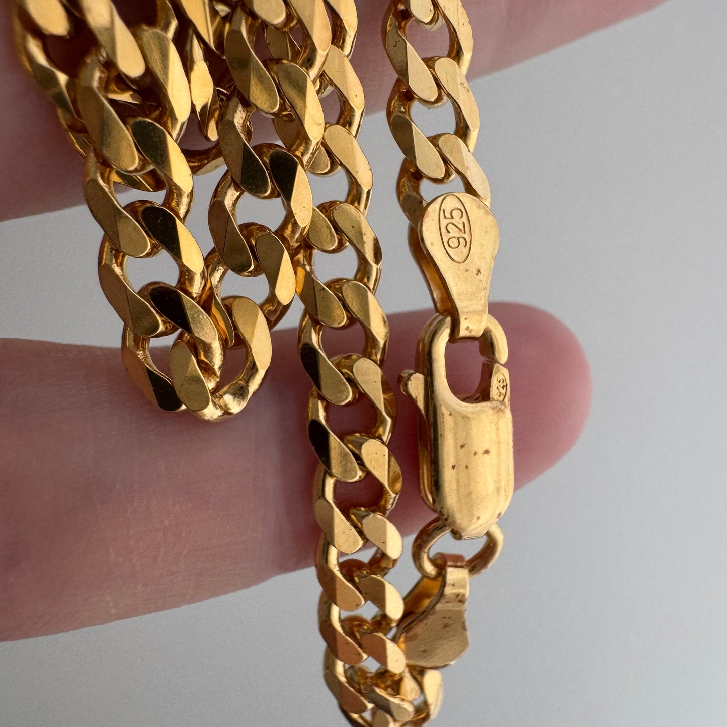 reimagined V I N T A G E // modern day watch chain / re-worked gold over sterling silver one-to-one figaro chain / 23.75", 21.6g