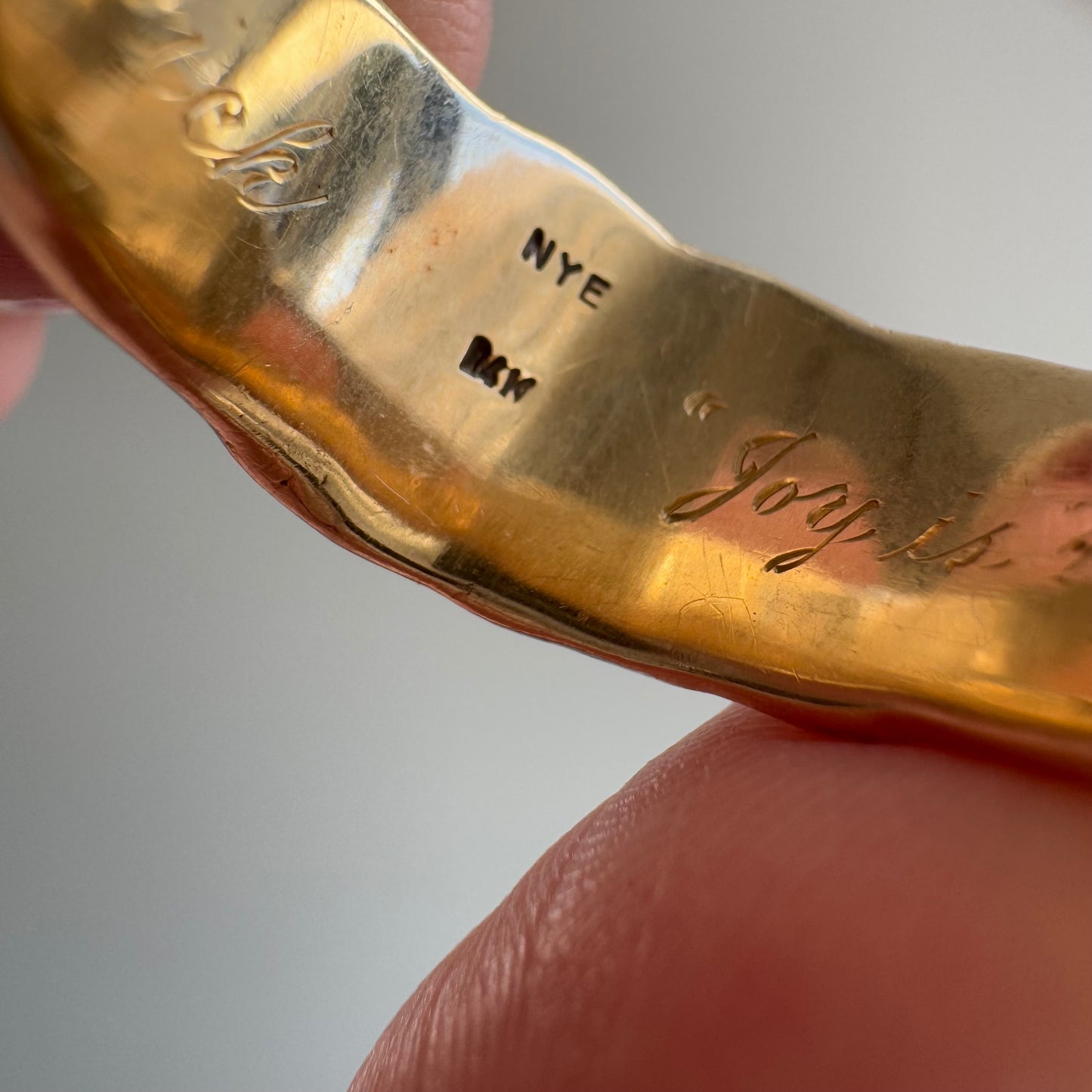 V I N T A G E // musings on joy / 14k tapered nugget band / size 6.75 to 7-ish