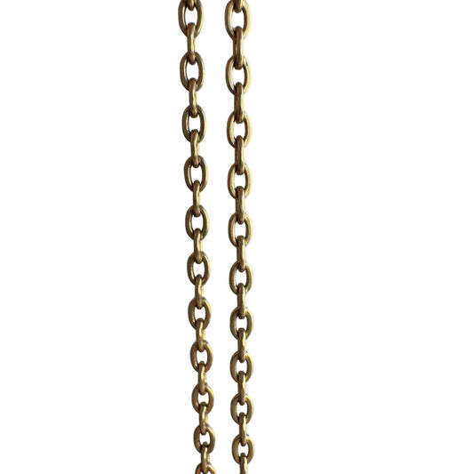V I N T A G E // everyday cable / 14k yellow gold dainty cable chain / 18.25", 2.8g