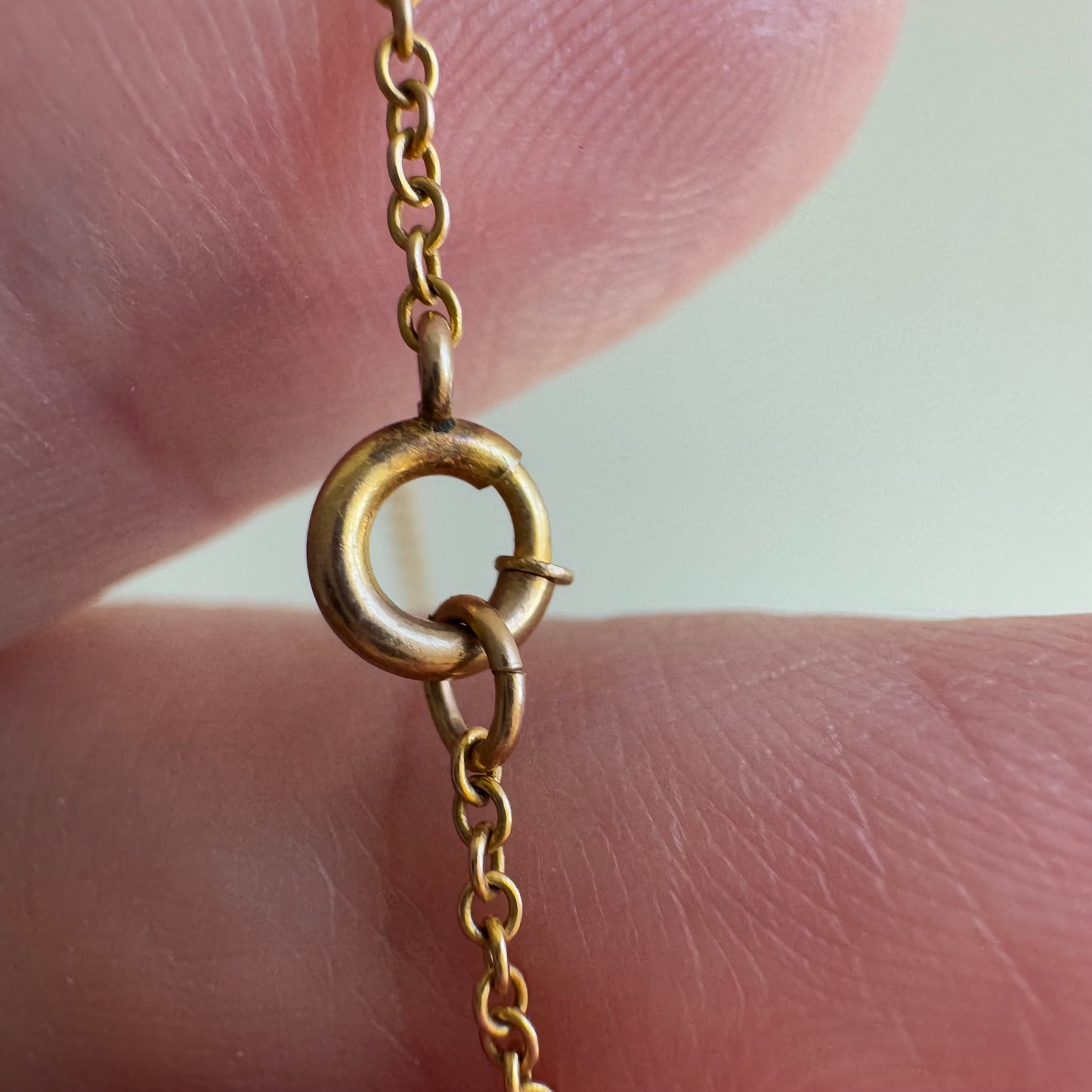 V I N T A G E // dainty cable / 10k gold dainty cable chain necklace / 18.25", 1.25g