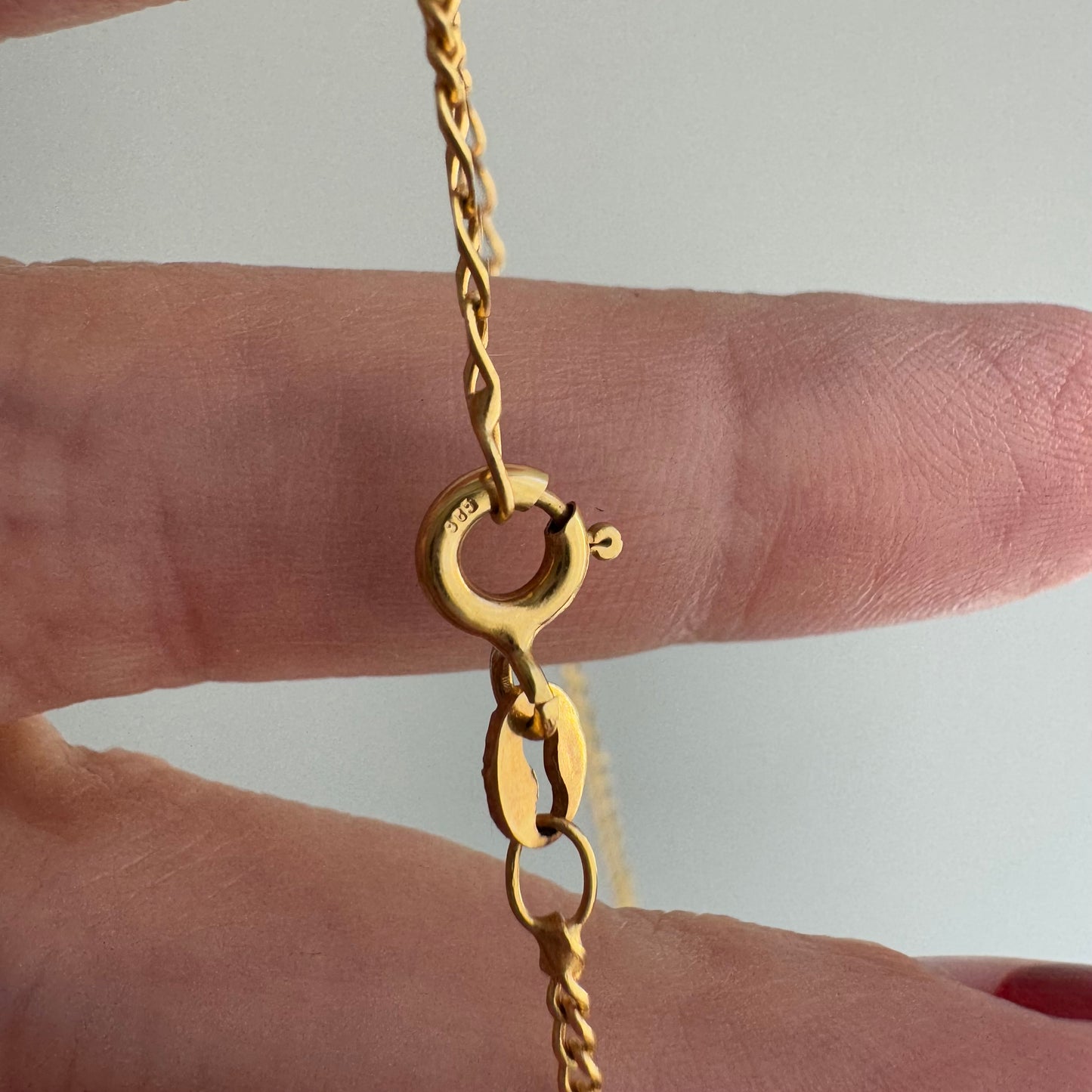 V I N T A G E // patterned curb / 14k gold classic and oval curb pattered chain / 17.75", 2.3g