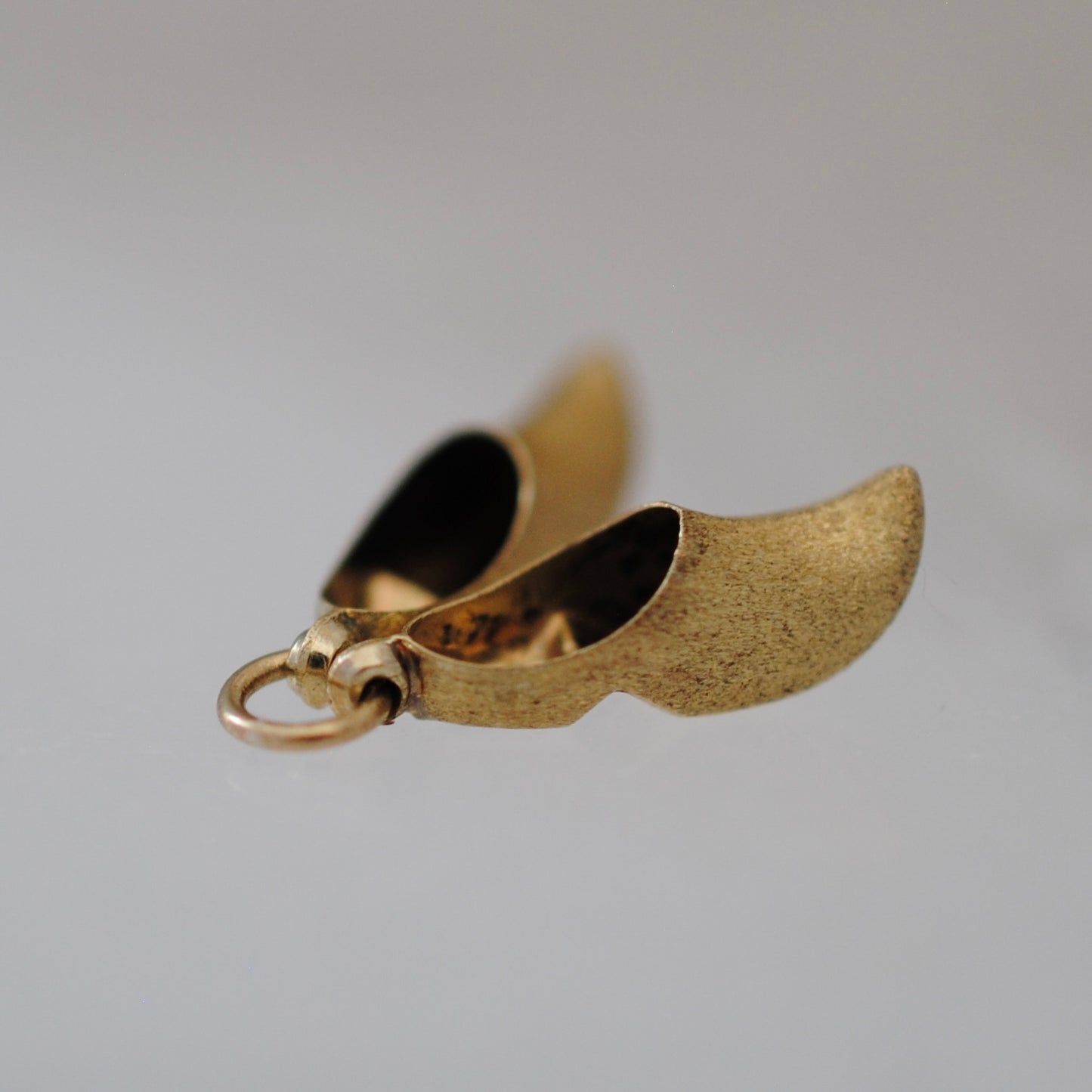 V I N T A G E // tiniest clogs / 14k yellow gold miniature clogs / a charm