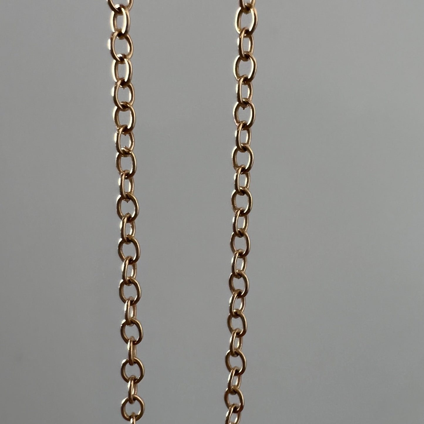 V I N T A G E // dainty cable / 14k yellow gold 1.5mm cable link chain / 17"