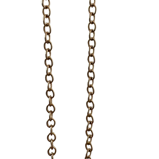 V I N T A G E // dainty cable / 14k yellow gold 1.5mm cable link chain / 17"