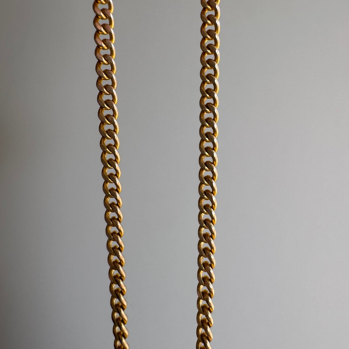 V I N T A G E // perfect curb / 14k yellow gold curb chain / 16.5", 4g