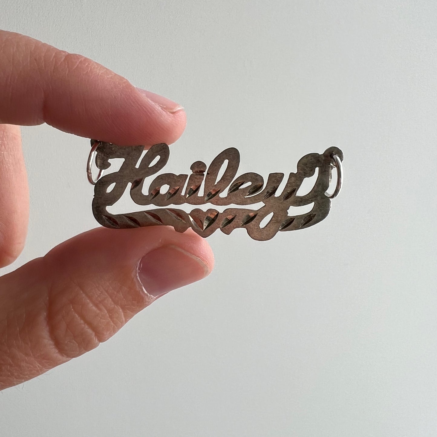 PRE - LOVED // Hailey / sterling silver name pendant