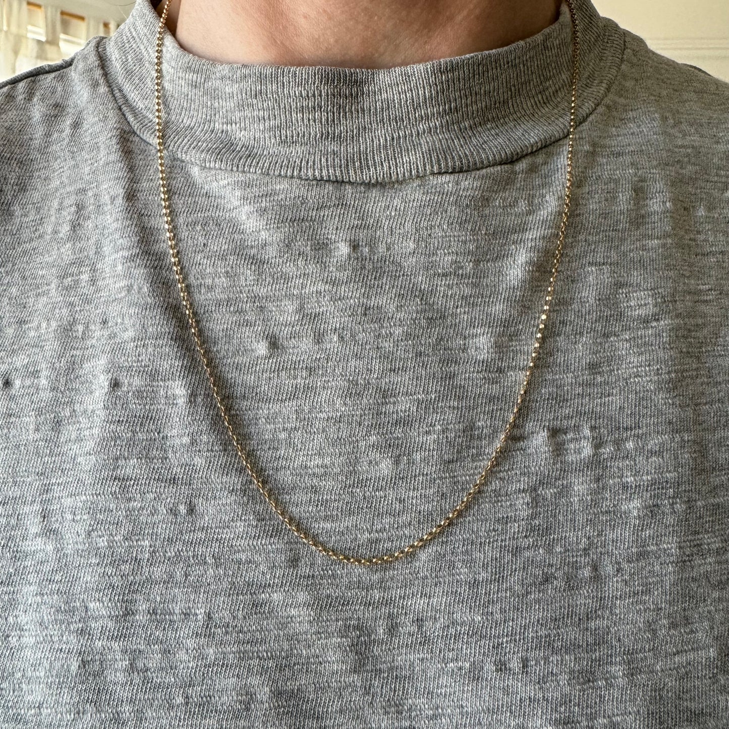 V I N T A G E // dainty rolo / 14k yellow gold rolo chain / 20.75", 2.6g