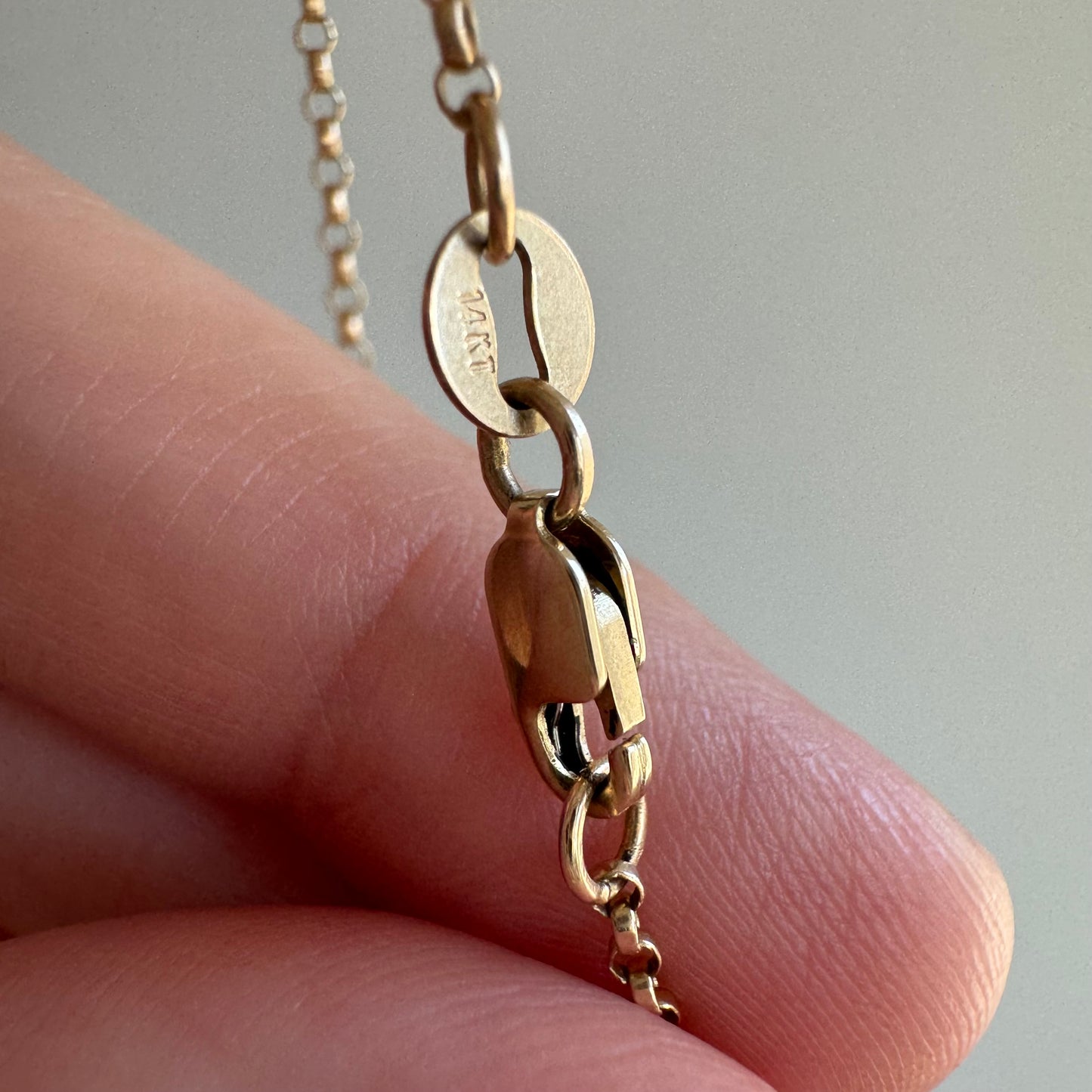 V I N T A G E // dainty rolo / 14k yellow gold rolo chain / 20.75", 2.6g