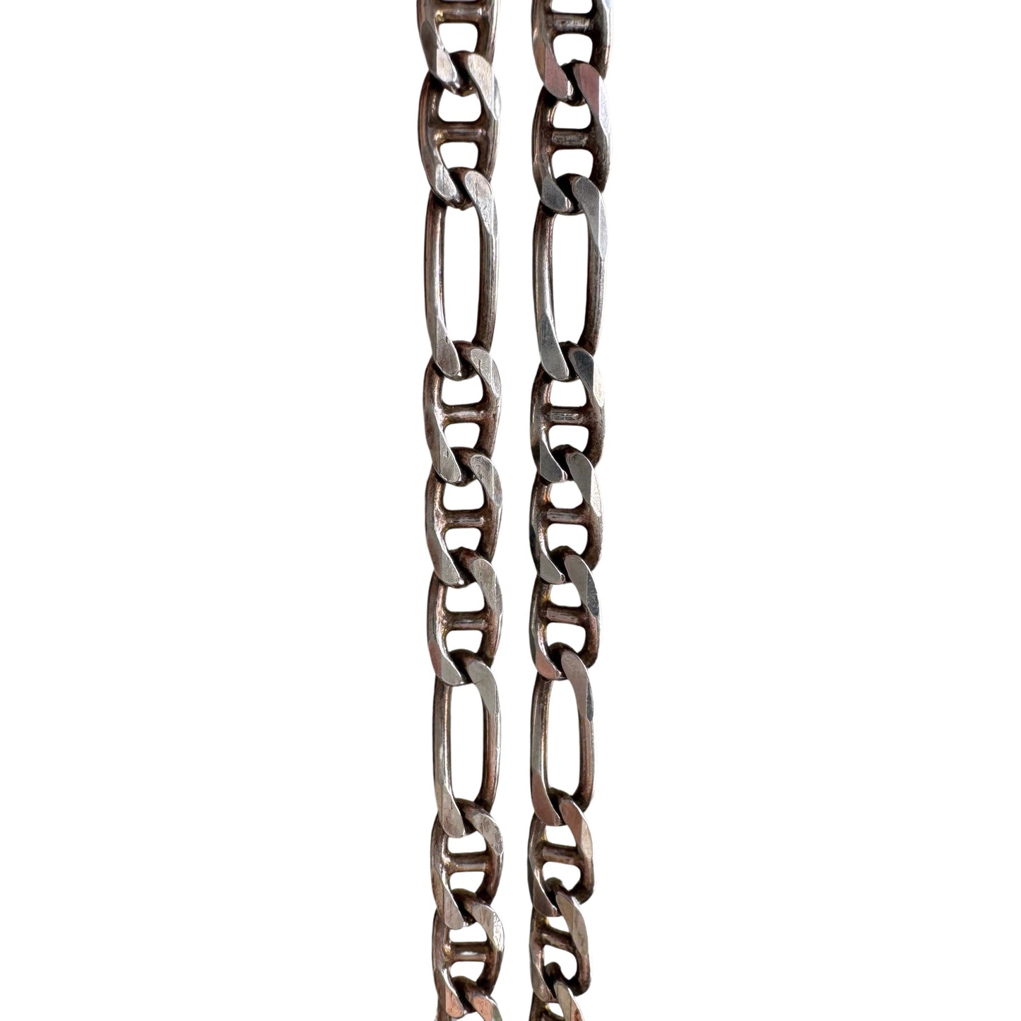 V I N T A G E // classic figamariner / sterling silver figaro mariner chain / 20", 11g