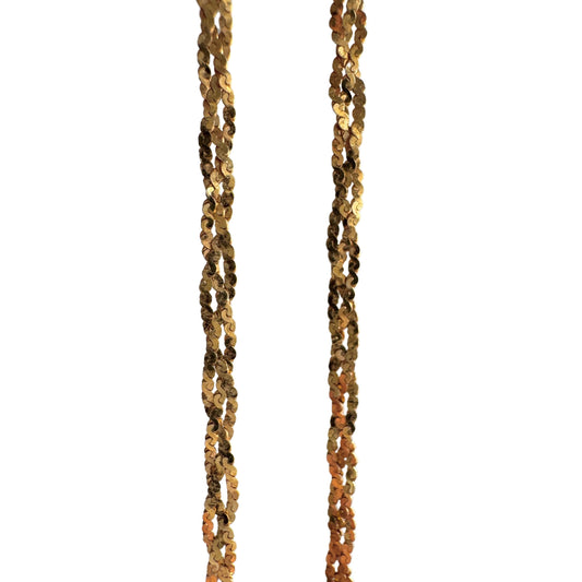 V I N T A G E // braided strands / 14k yellow gold braided serpentine flat chain / 18.5", 2.3g