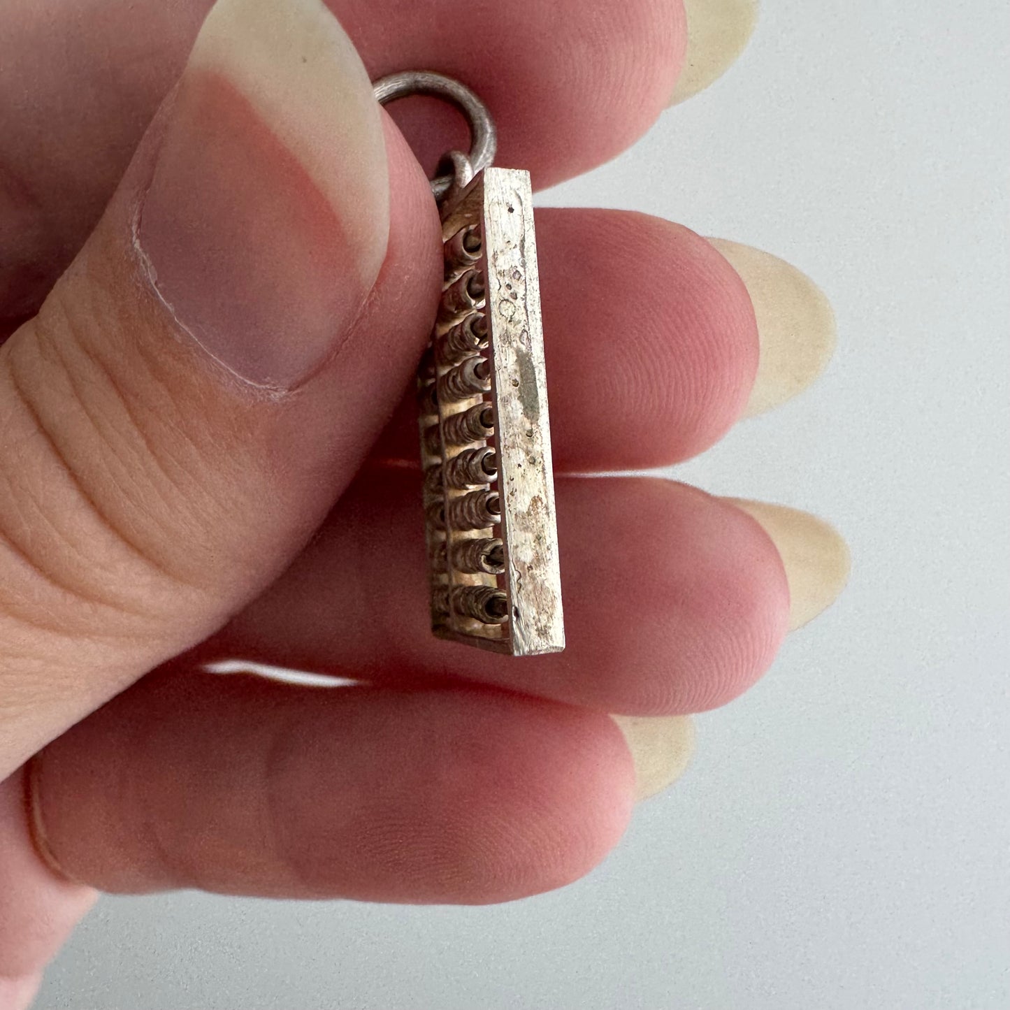 V I N T A G E // count your blessings / sterling silver and miniature abacus / a pendant