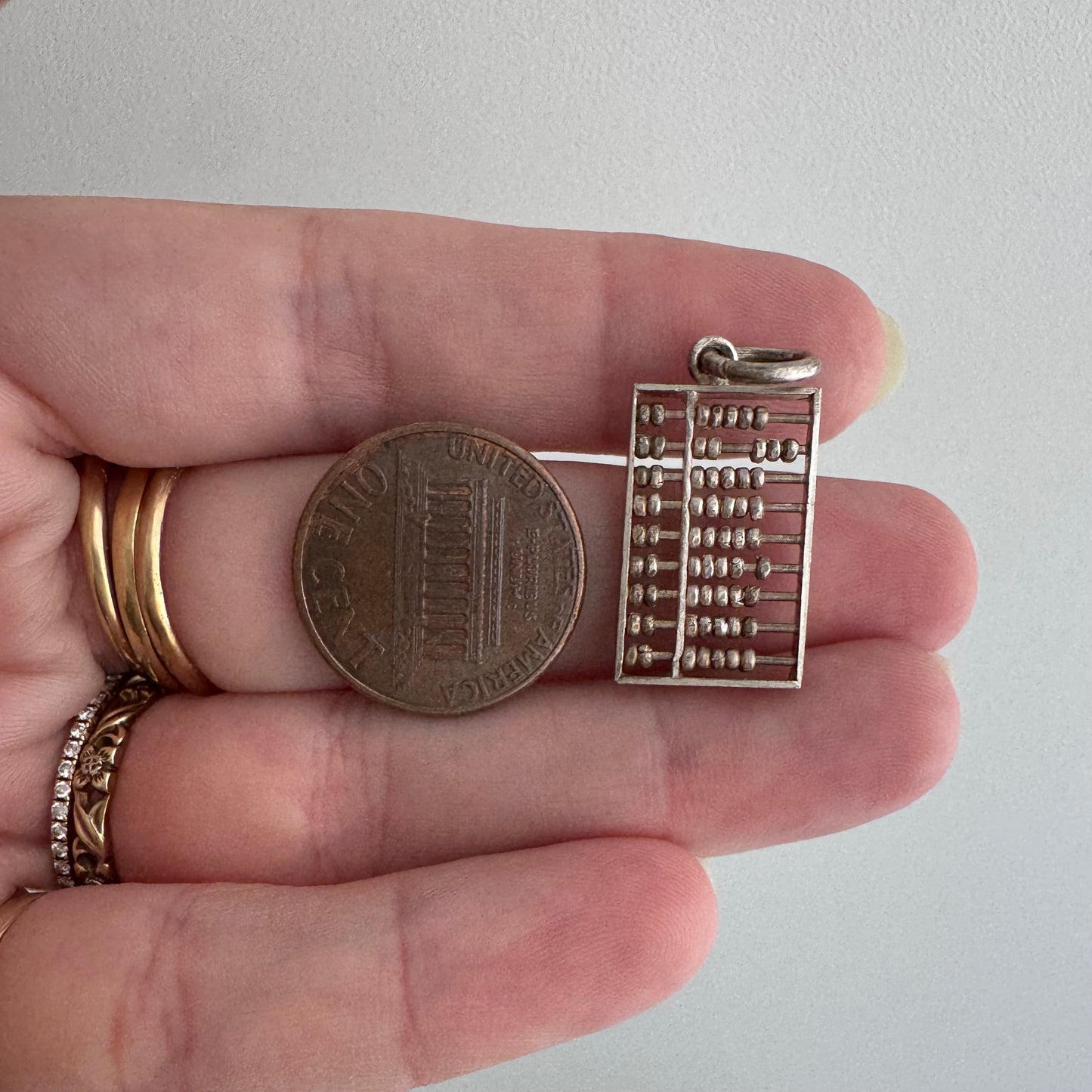 V I N T A G E // count your blessings / sterling silver and miniature abacus / a pendant