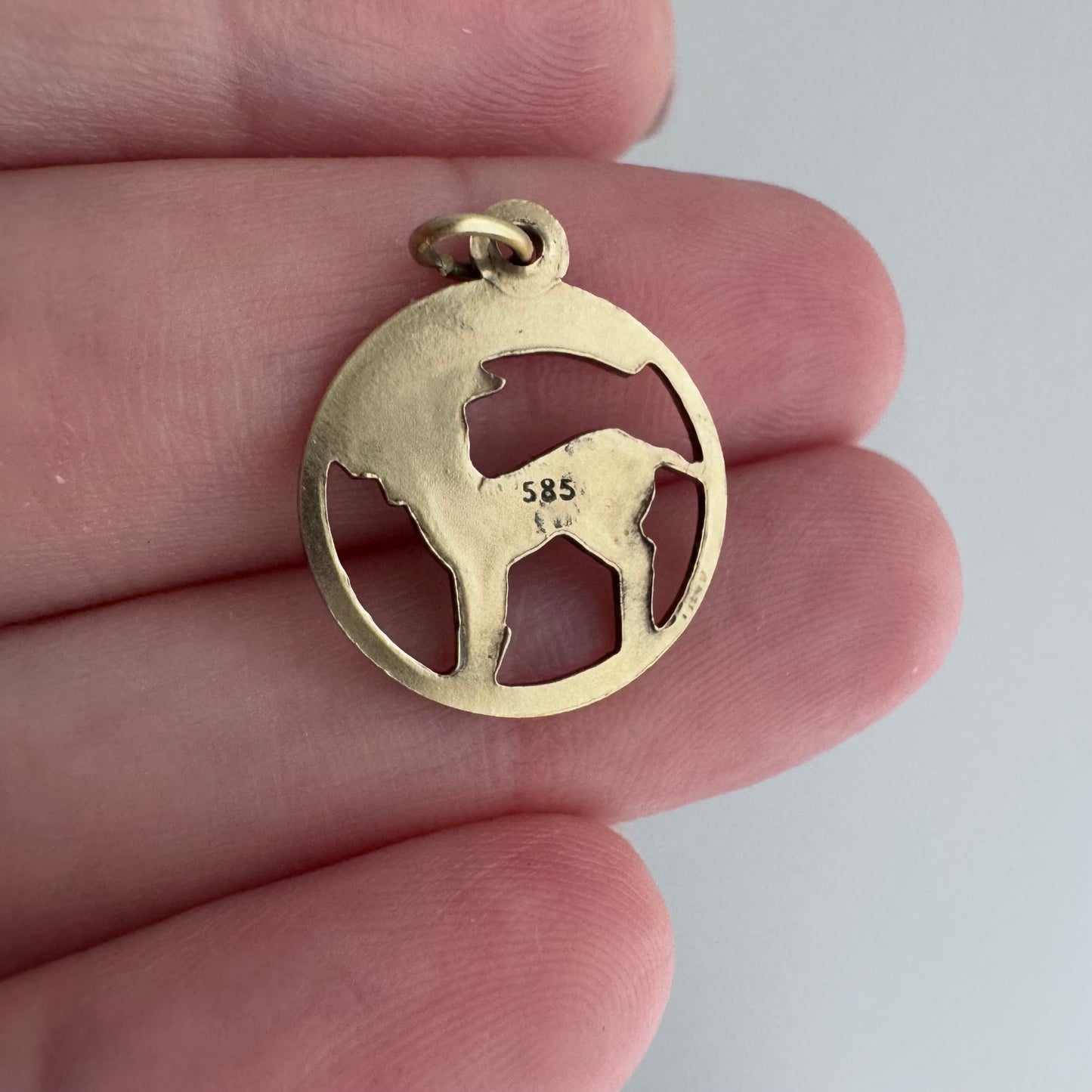 V I N T A G E // the GOAT / 14k yellow gold Capricorn zodiac goat / a pendant